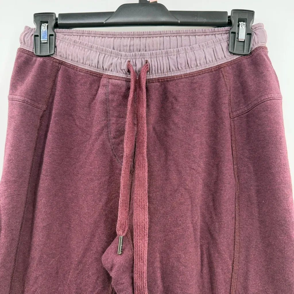 Lululemon women's 4 joggers sweatpants burgundy with contrast waistband - Image 2