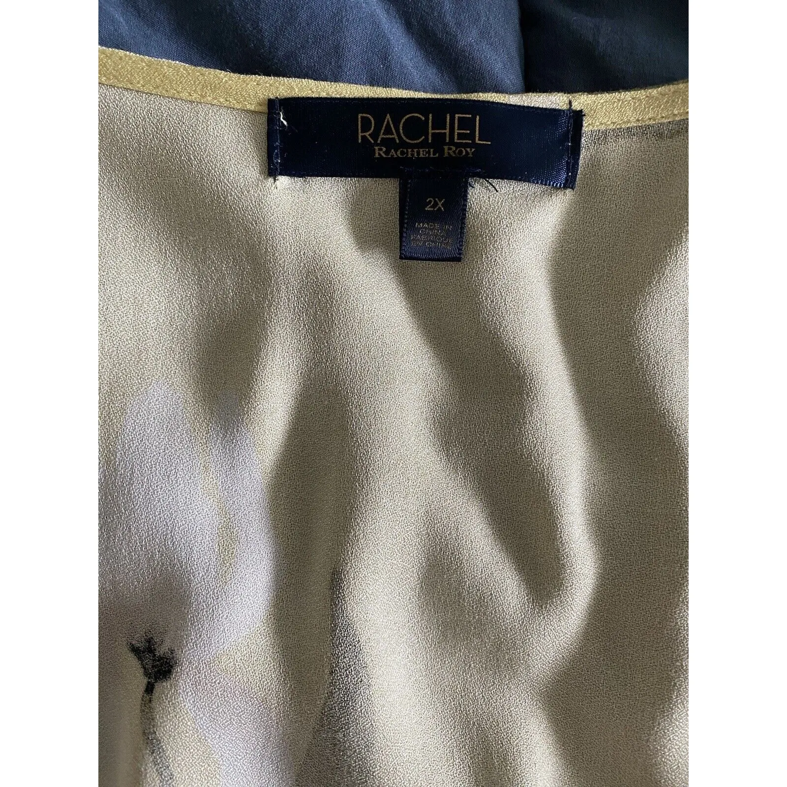 Rachel Roy Plus 2X Yellow Floral Wrap Dress with Asymmetrical Hem - Image 7