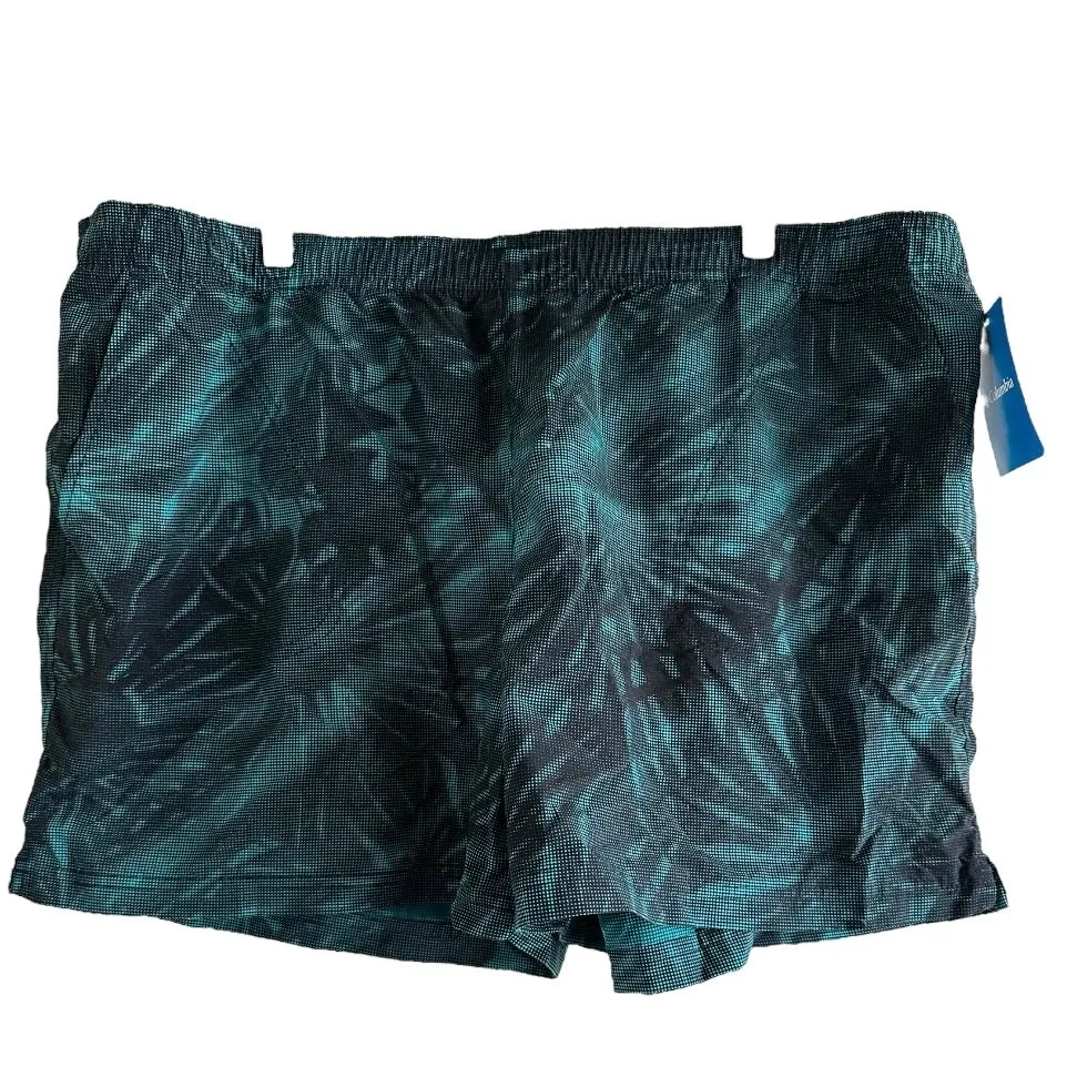 Columbia Omni-Shade Sandy River II Shorts UPF 30 Tie Dye Green XXL NWT - Image 2