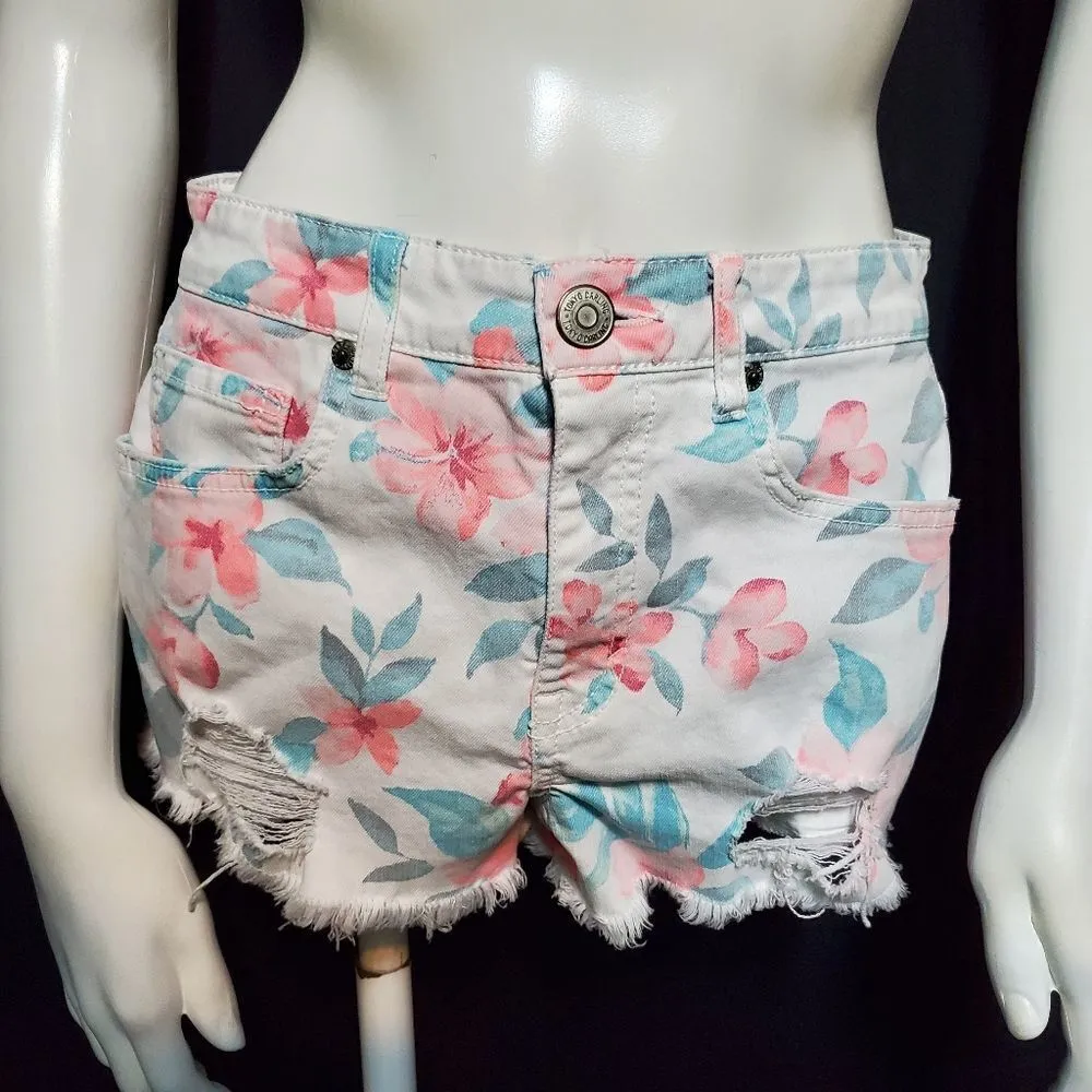 Tokyo Darling High Waste Shortly Floral Jean Short - Image 3