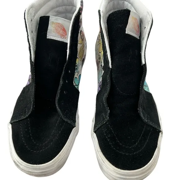 Vans Black and White High-Top Sneakers with Suede Finish - Image 2