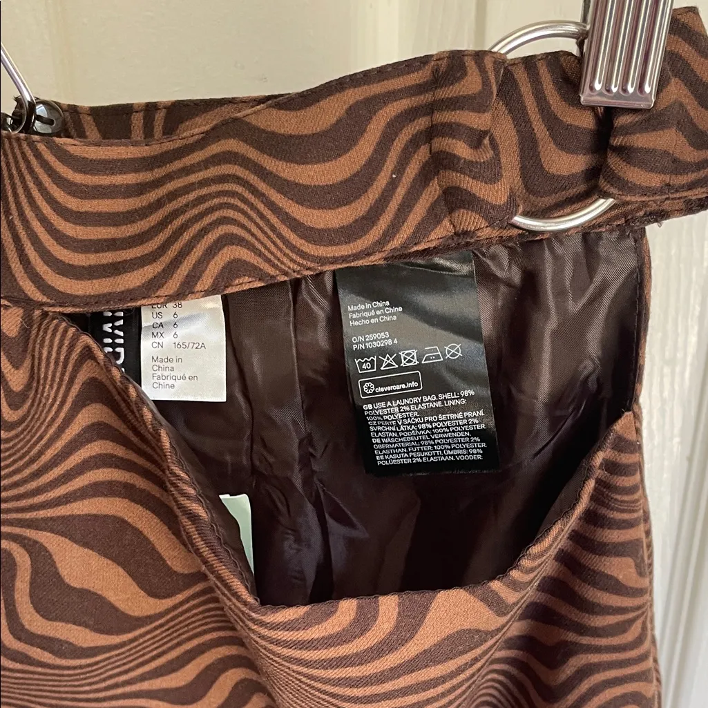 Divided Brown Zebra Swirl Print Mini Skirt - Image 3