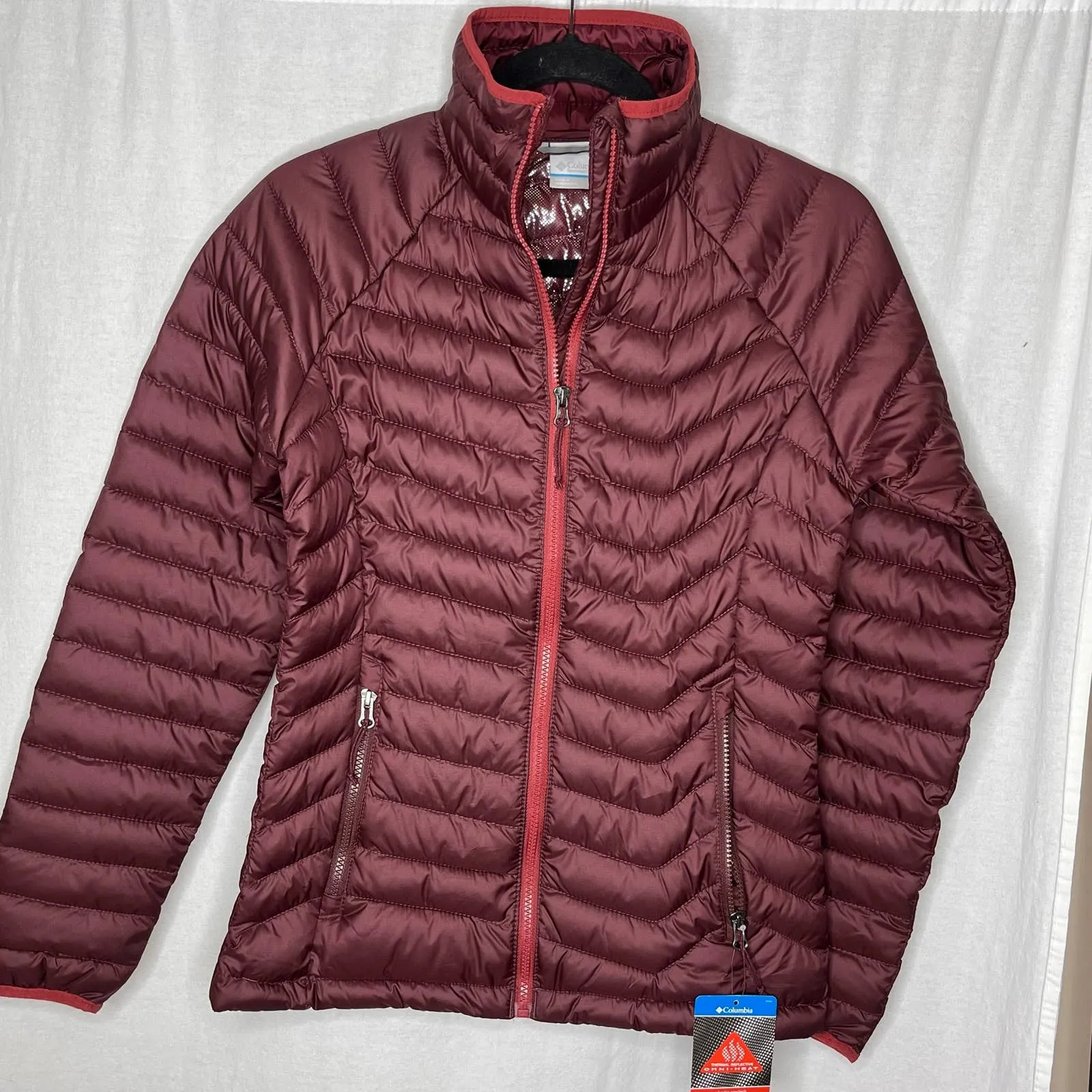 Columbia NEW Burgundy Puffer Jacket Powder Lite Jacket XS NWT‎ - Image 10