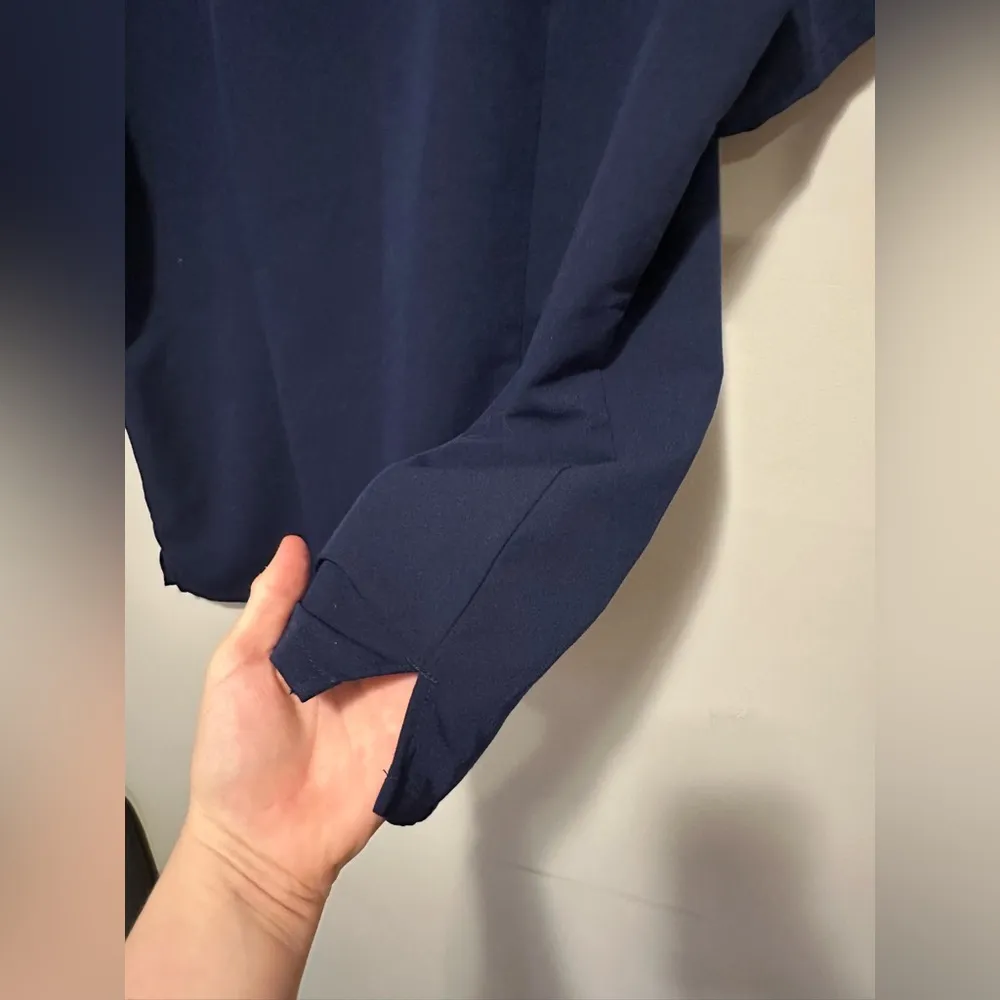 Casma Three-Pocket Scrub Top™ Navy Size XL - Image 6