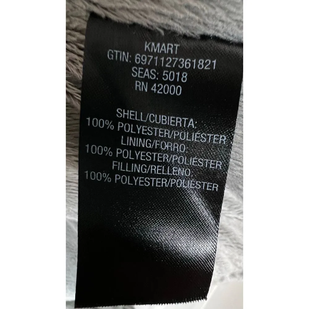 Basic Editions Blue Floral Fleece Lined Puffer Vest Blue - Image 6