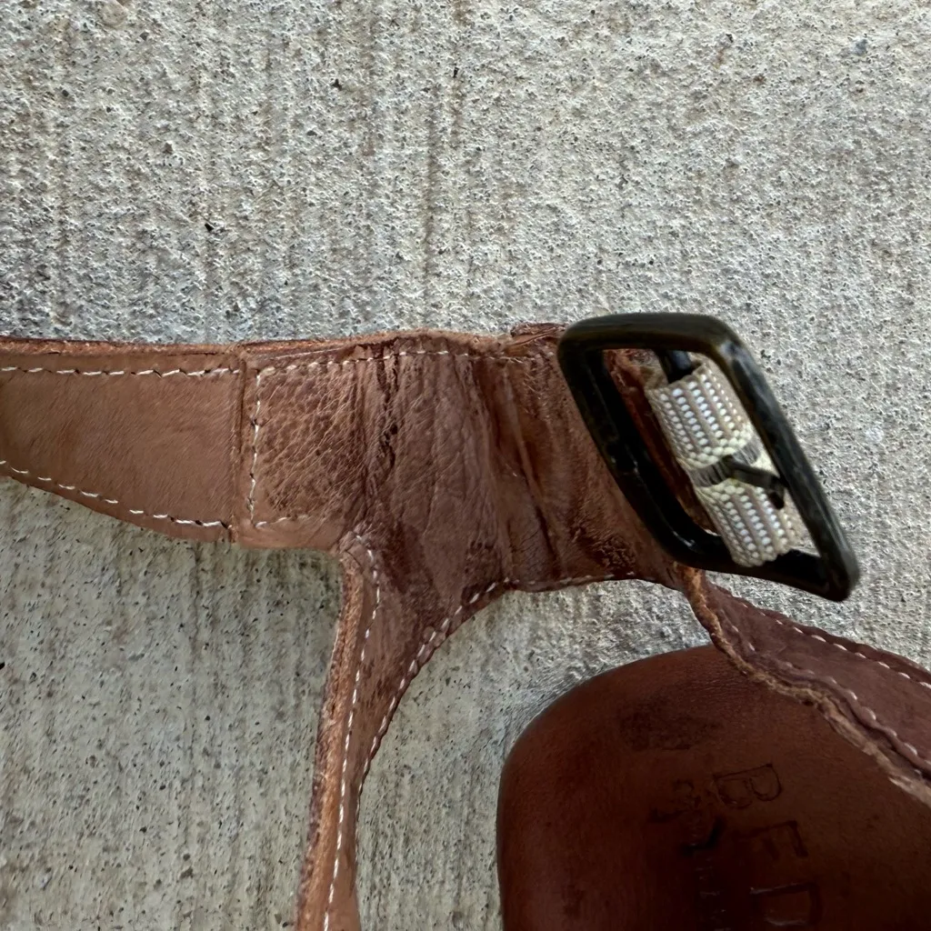 BedSTU Brown Strappy Platform Clog Sandals, Size 9.5 - Image 5