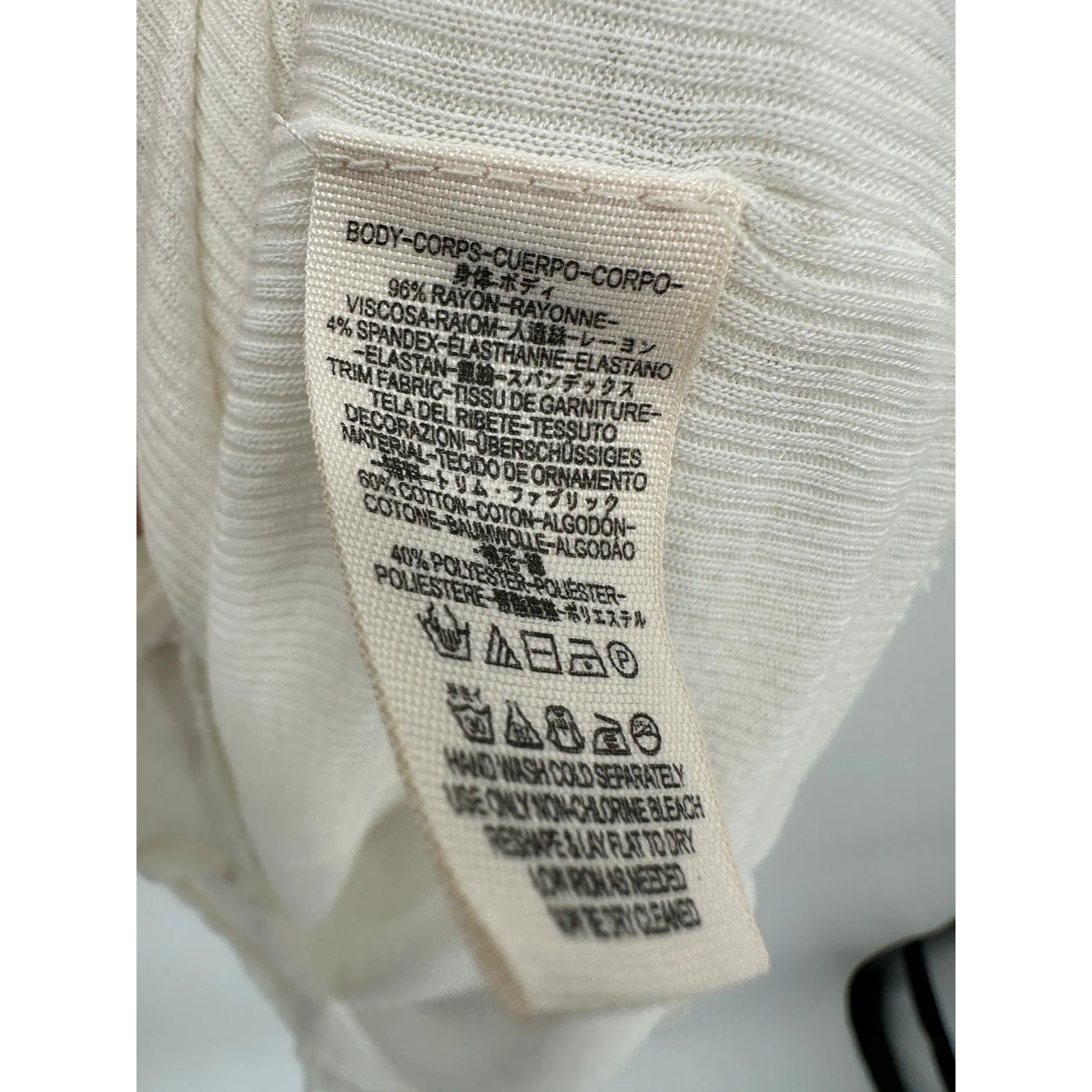 We the Free White Golden Gate Tee Ribbed Women Sz S Oversized Boho Casual - Image 8