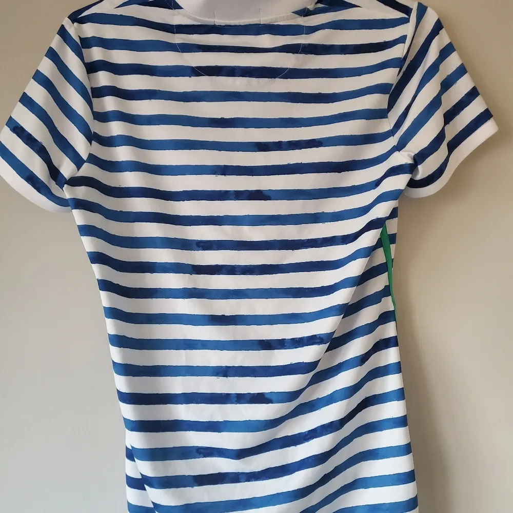 Polo Golf Ralph Lauren Performance Blue Art Stripe Polo with 122 US Open Logo Size undefined - Image 6