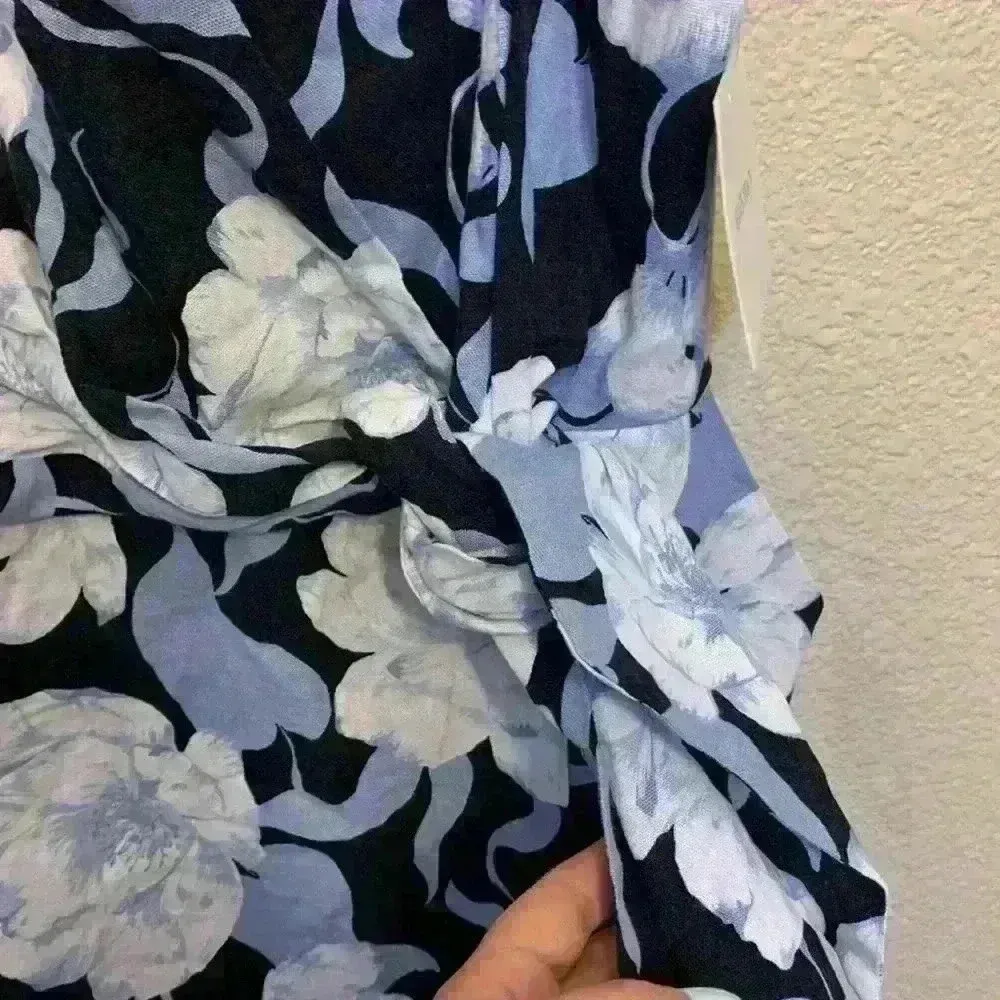 Ellen Tracy floral linen dress sz L neutral wedding guest midi Beachy vacation - Image 8