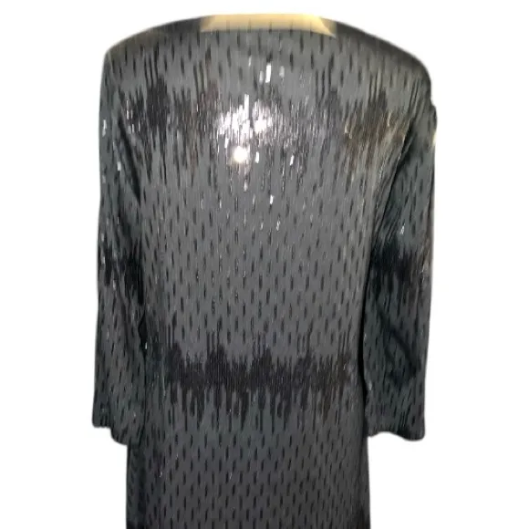 Staple Black Long Sleeve Sequin Dress Size M - Image 5