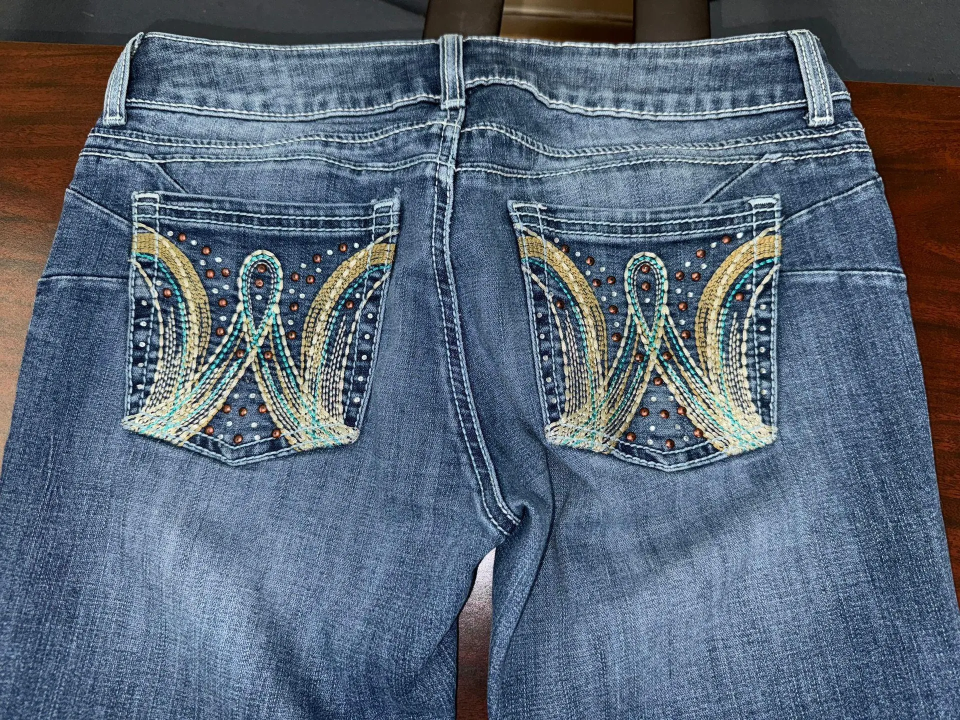 Denim Booty Up Low Rise Limited  Boot Cut Jeans Size 9/10X30 - Image 4