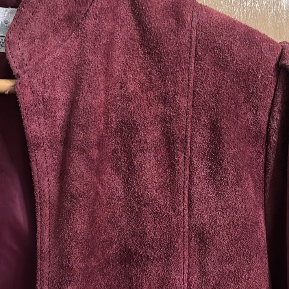 Vintage Half Moon burgundy leather Red Size M - Image 3