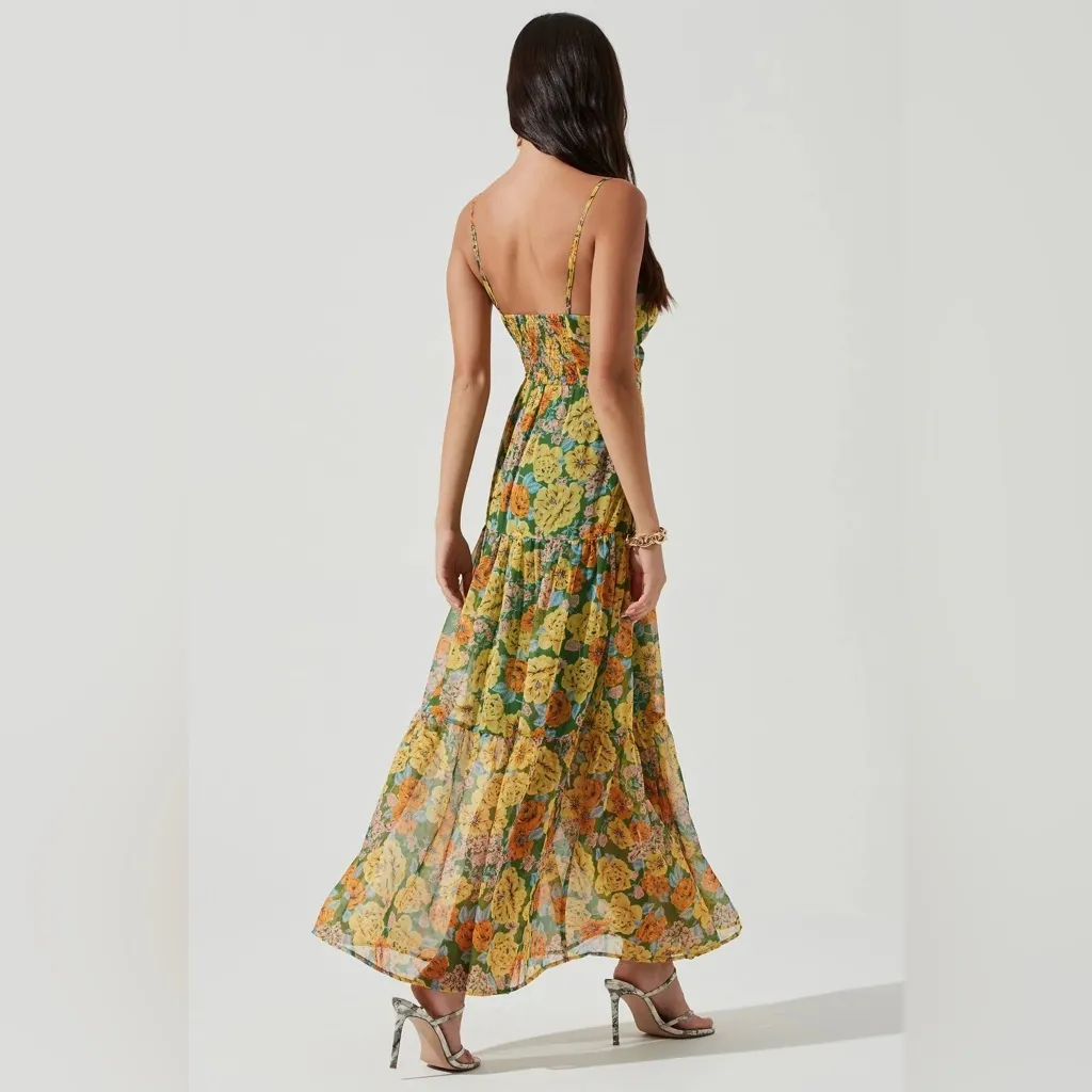 ASTR the Label Women's Brandy Floral-Print Cutout Maxi Dress Size Large - Image 2