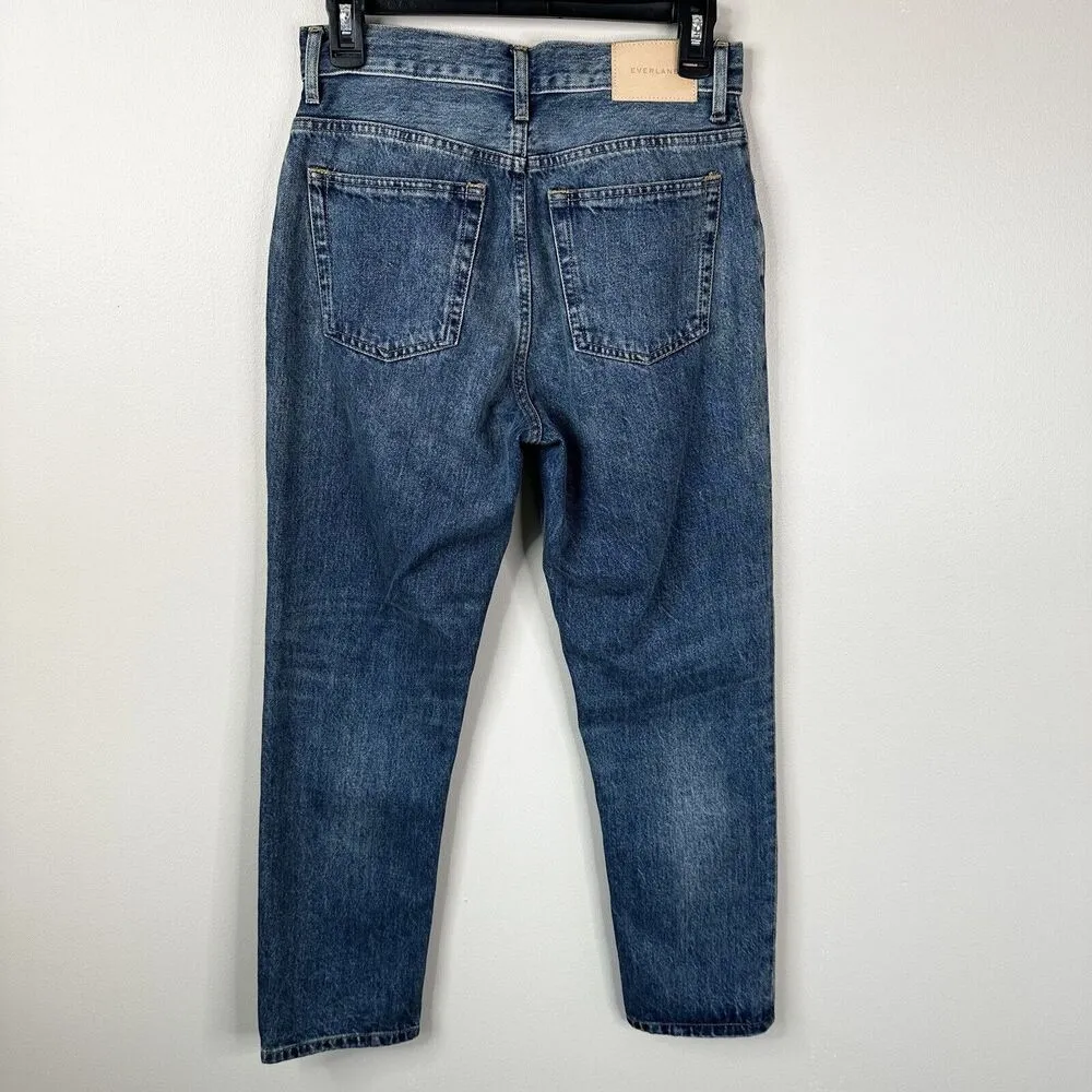 Everlane The 90s Cheeky Ankle Blue Jeans 25 Denim Button Fly Organic Cotton - Image 2