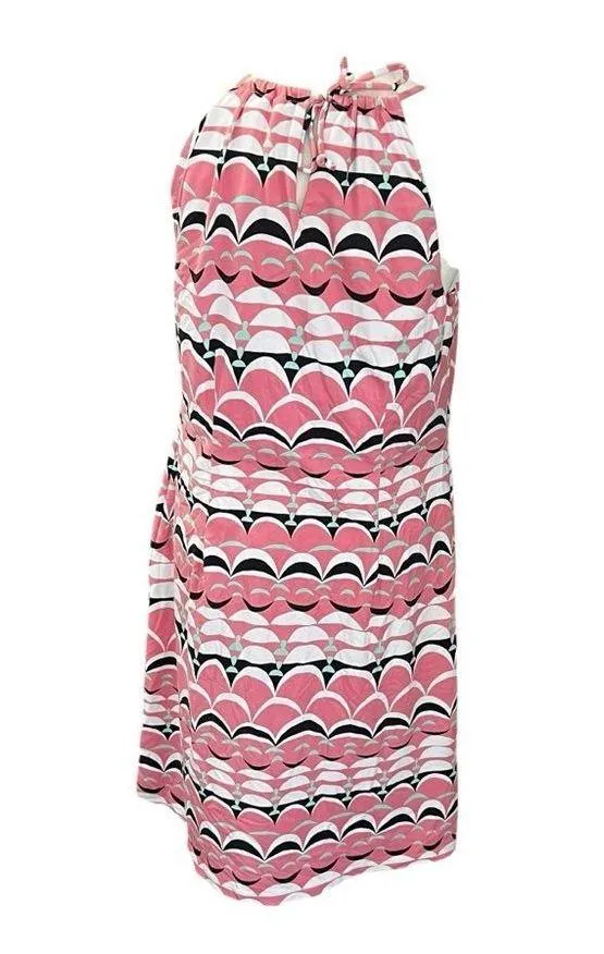 J. McLaughlin Maria Geometric Print Catalina Cloth Halter Dress – Medium - Image 6