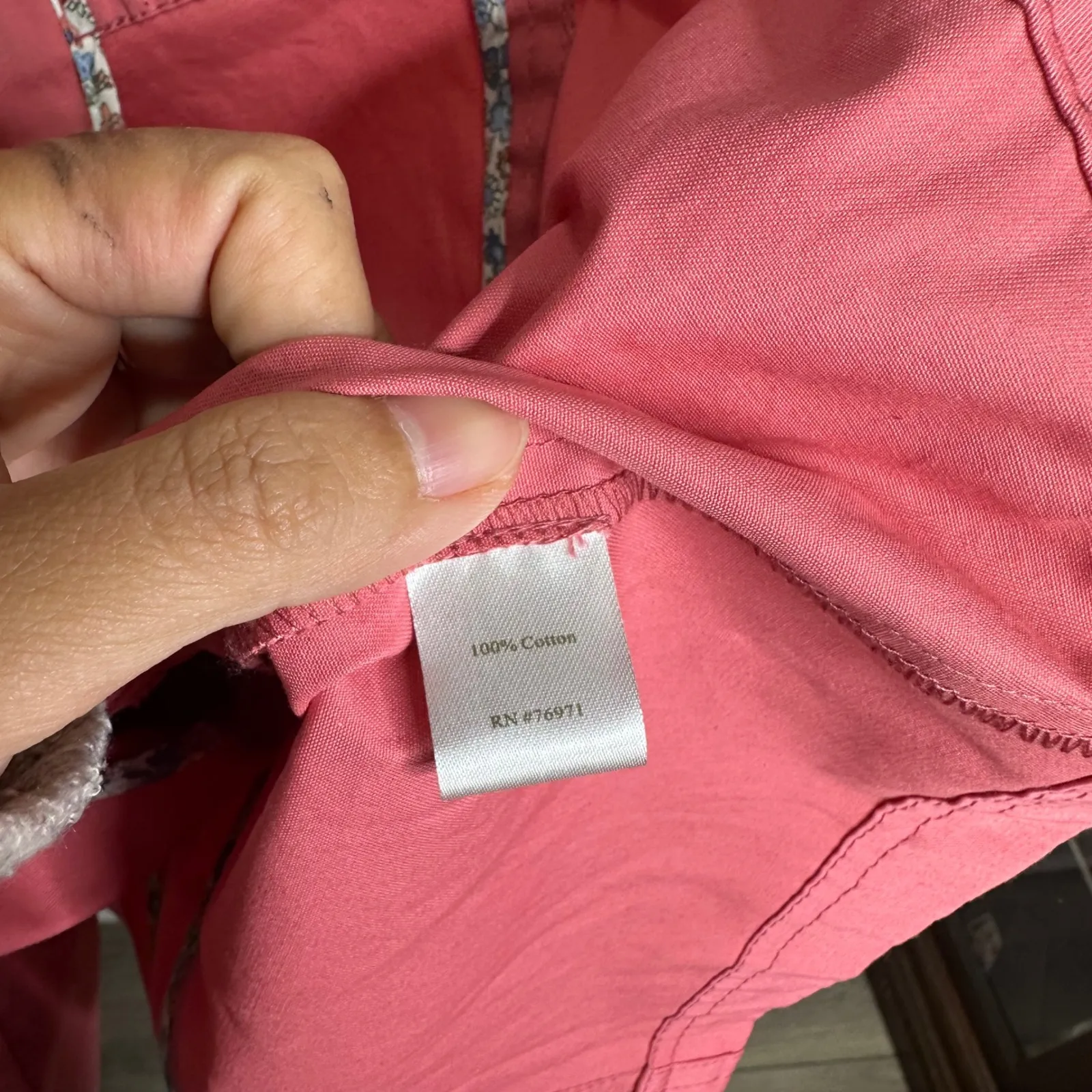 Garnet Hill pink double breasted belted trench coat size 10 - Image 5