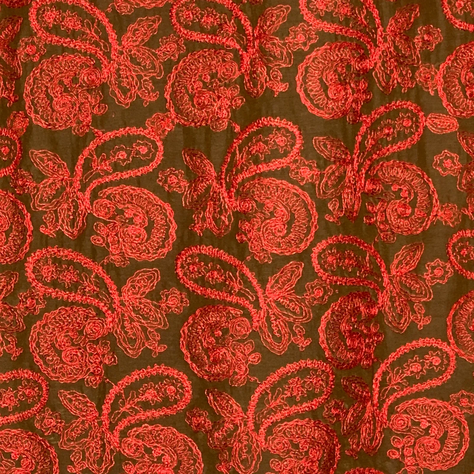 Y2K Vintage Johnny Was Paisley Print Tunic Top Red Boho Small Hippie Silk Blend - Image 3