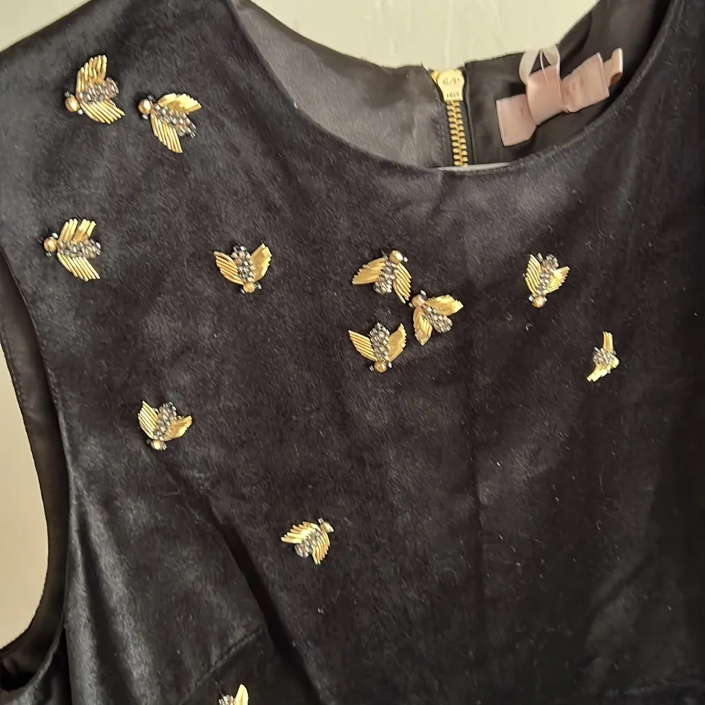 Ted Baker London Celeena Bee Velvet Dress New With Tags US 12 - Image 6