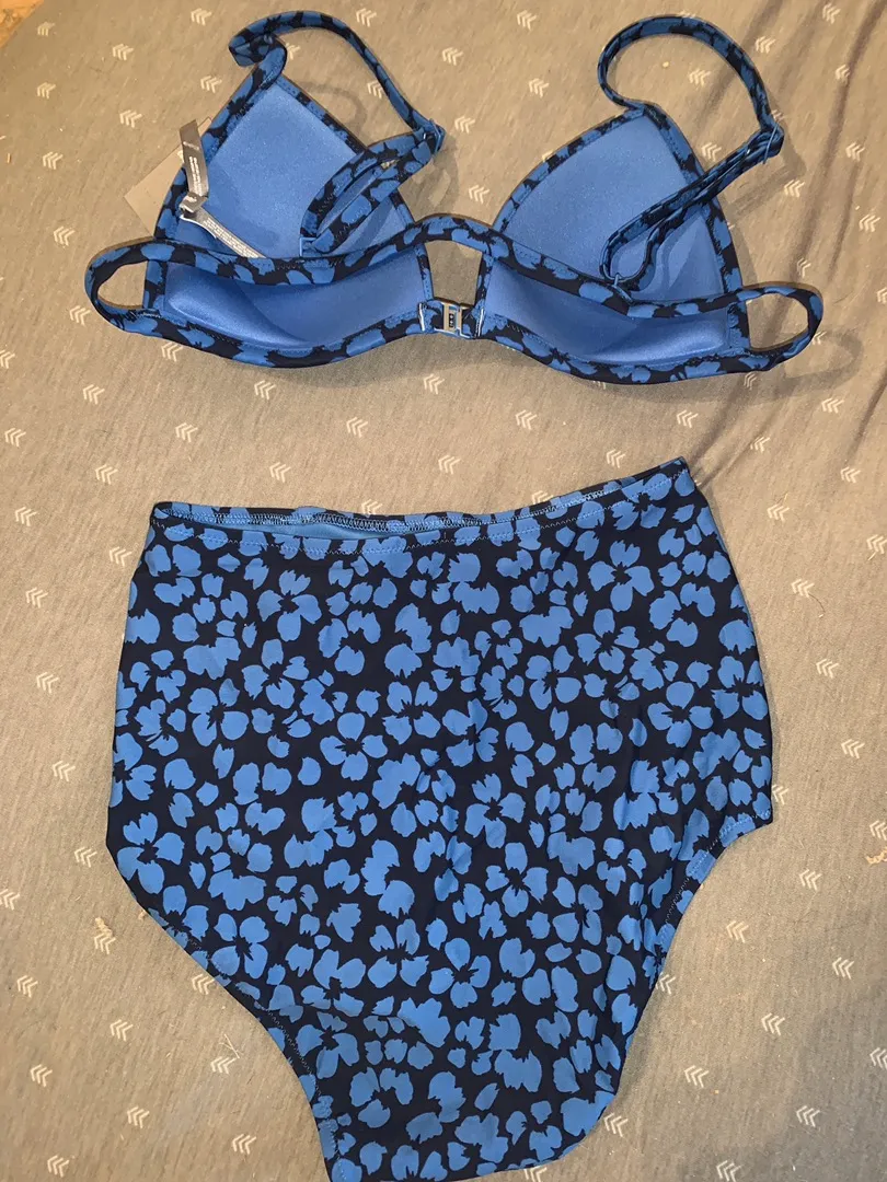 Aerie Blue Patterned High Waisted Bikini Set - Image 2