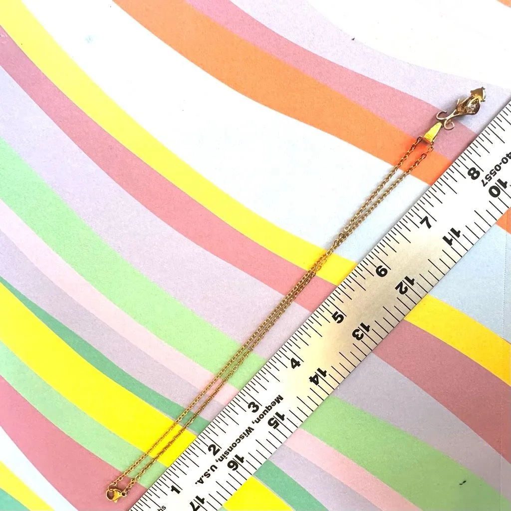 Vintage Green Jade Cabochon Pendant Necklace Gold - Image 9