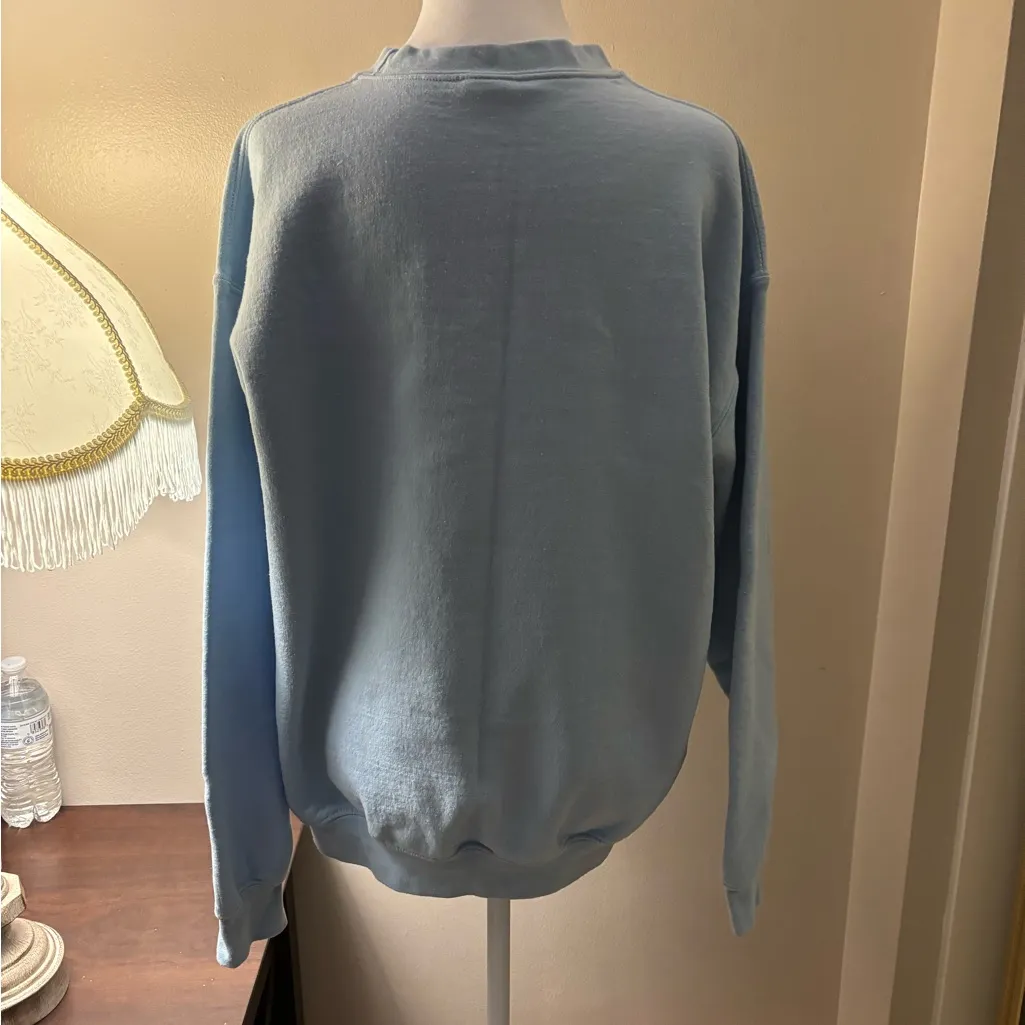 Gildan Light Blue Crew Neck Sweater TCU-STUMO Size L - Image 3