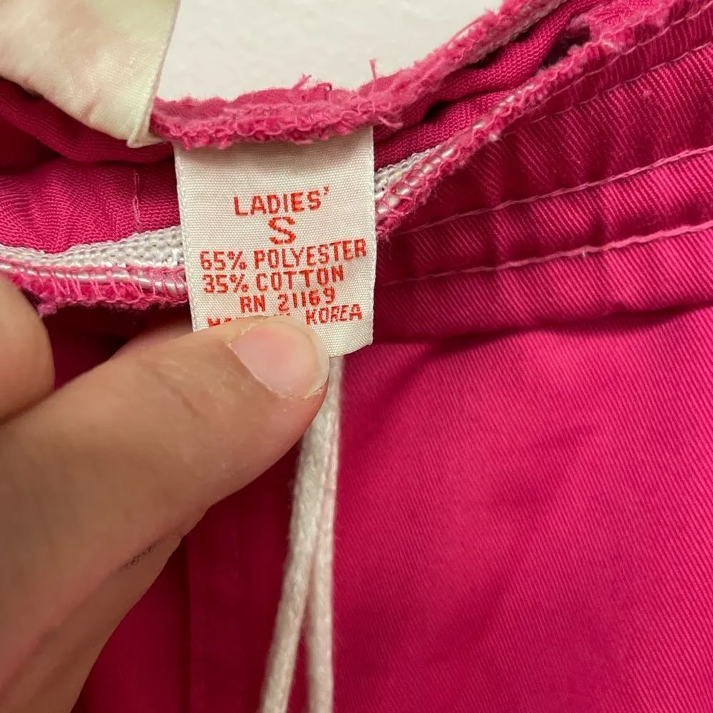 Spalding Hot Pink Drawstring Cropped Wide Leg Athletic Pant - Image 6