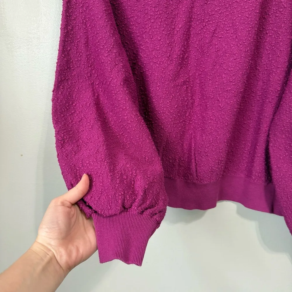 Free People Found My Friend Pullover Sweater in Wild Aster Pink Magenta Size XL - Image 3