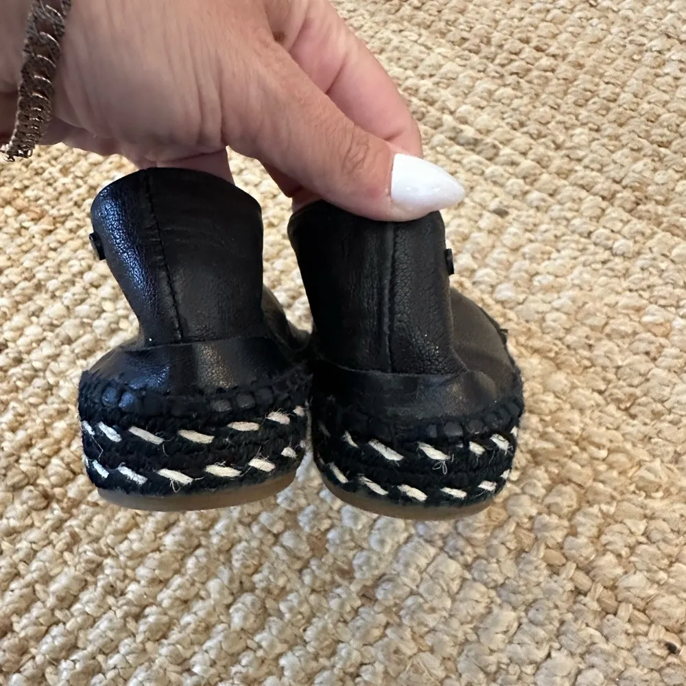 RAG & BONE Black LAMB leather Espadrille Flats with platform - Image 7