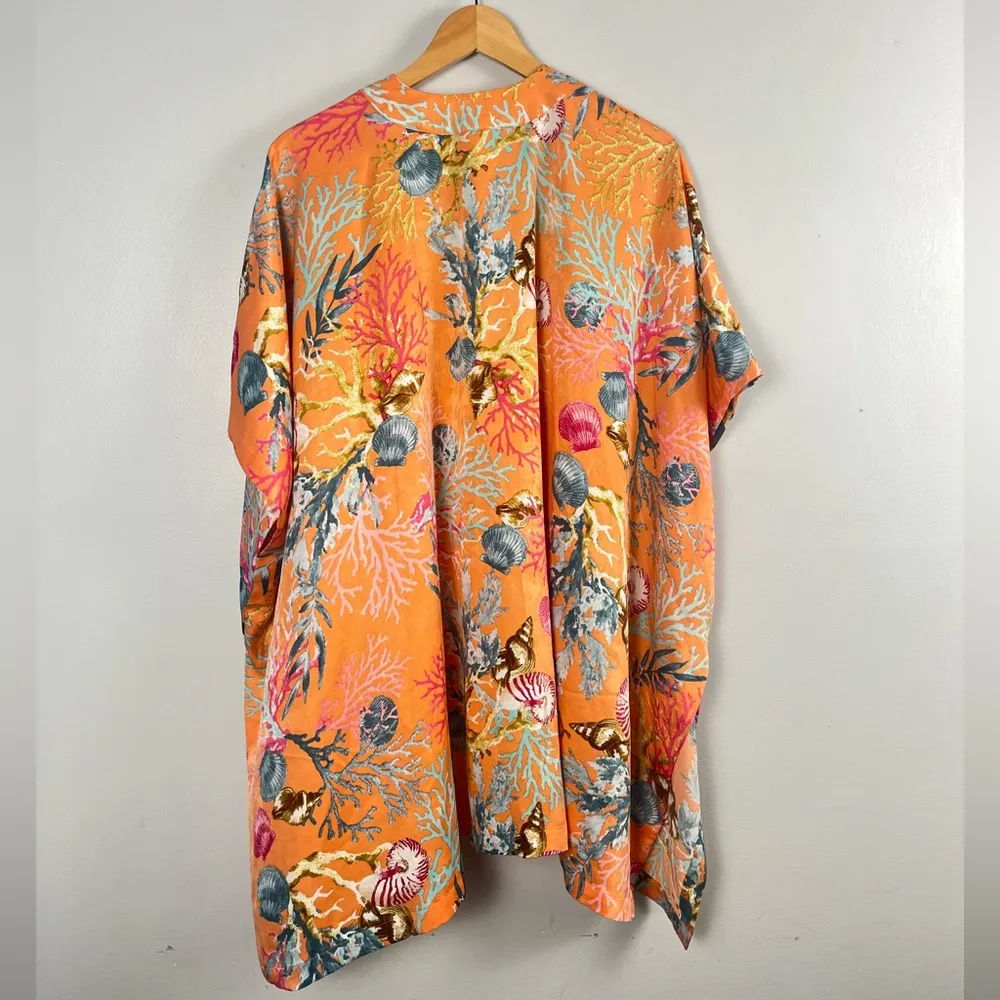 Chicos CORAL REEF RUANA COVERING RUANA PARADISE LILY size l/XL - Image 7