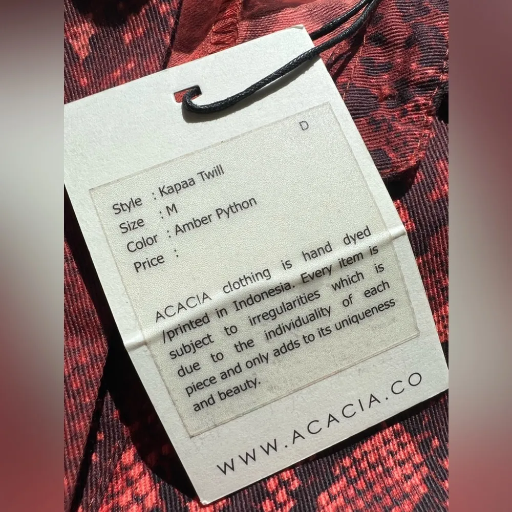 Acacia Swim Romper Kapaa Twill Python Size Medium New SOLD OUT Orange - Image 5