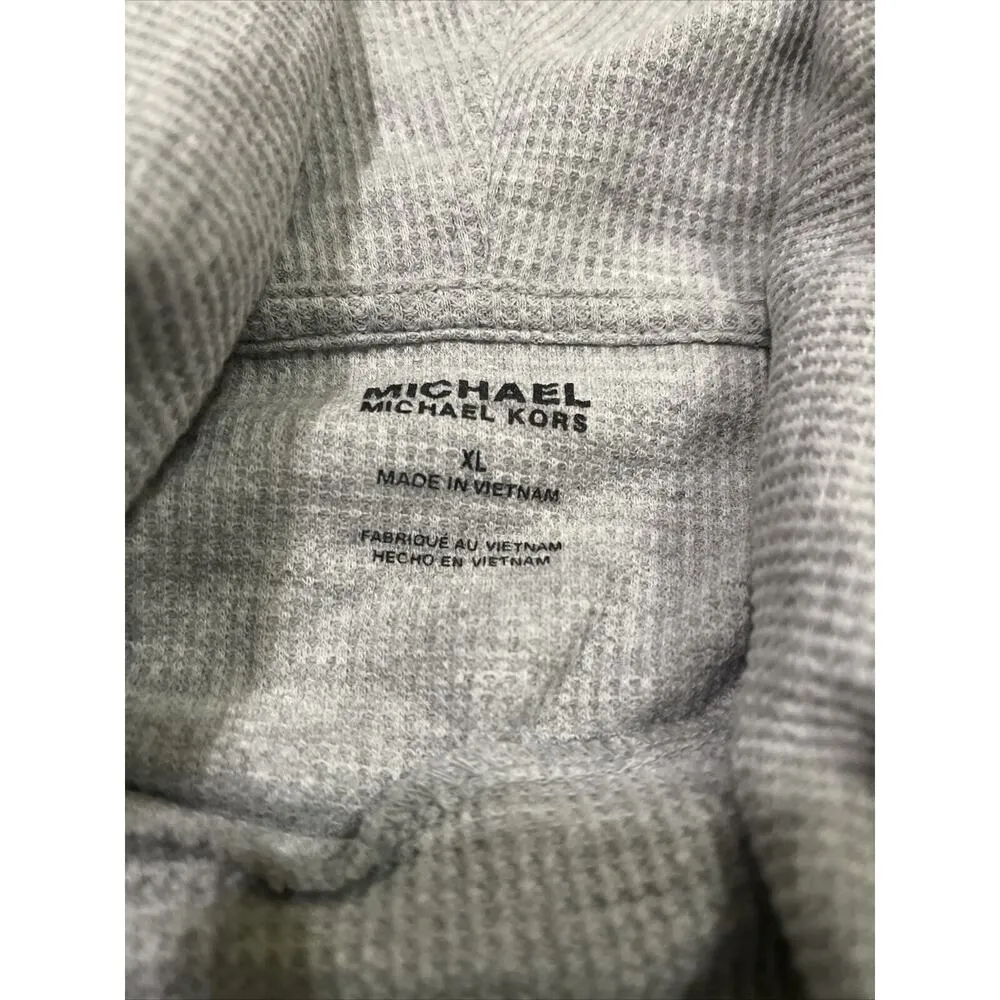 Michael Kors Shirt Cowl Neck Waffle Knit Heather Gray Womens XL Shirt w/Gift Tag - Image 7
