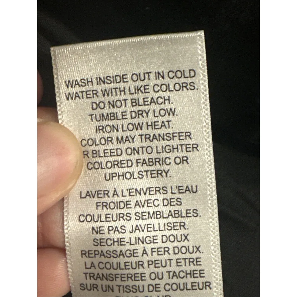 Womens Jeans Denim Size 30 High Rise Slim Straight Black Relaxed Ankle - Image 10