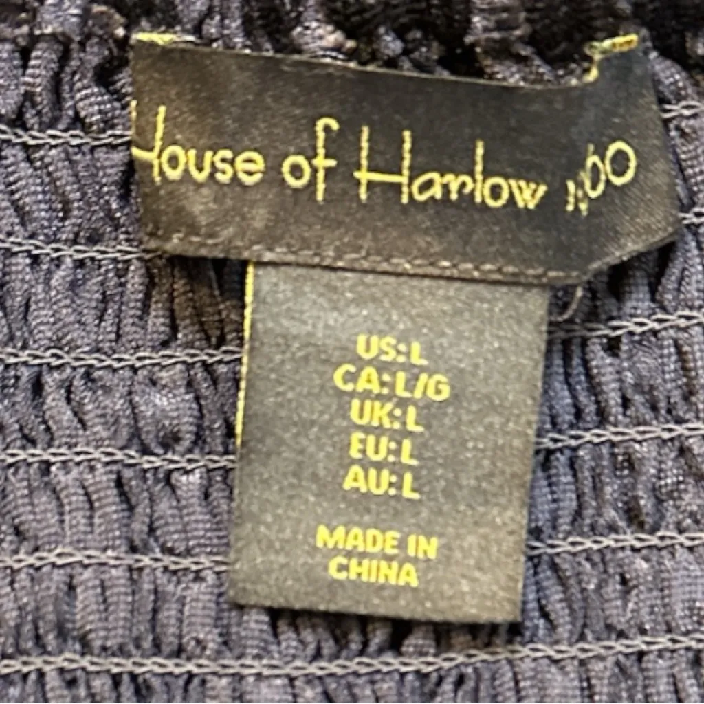 House of Harlow 1960 L Velvet Burnout Floral Tie - Image 4