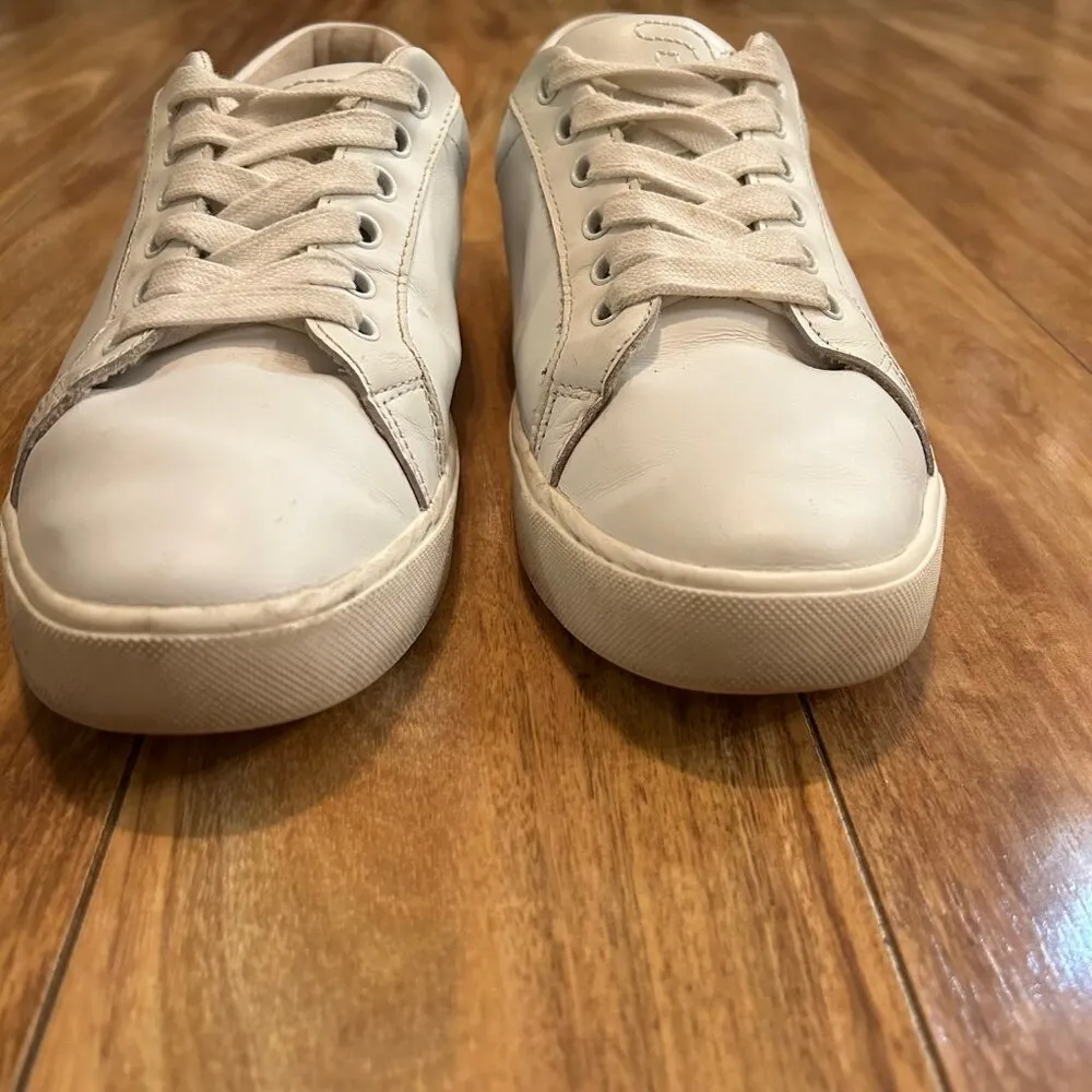 sam edelman ethyl white leather sneaker women size 8, lace up & tie, casual - Image 5