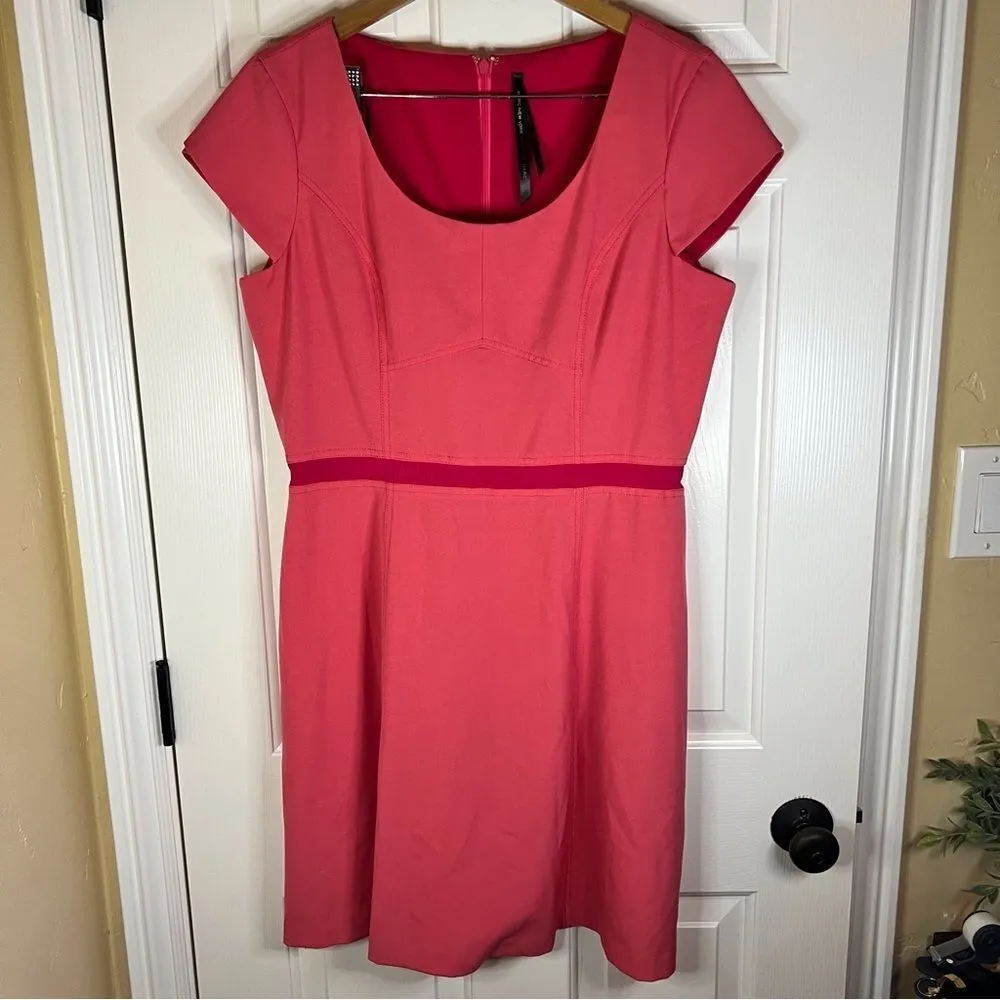 Marc‎ New York Andrew Mark Cap Sleeve Mini Dress Size 14 Red Pink - Image 2