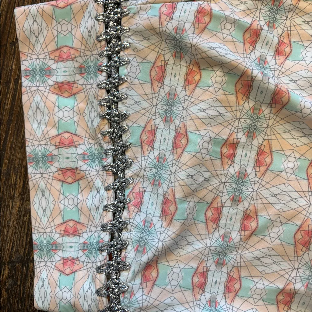 Cabana Life Bungalow Beach Dress Limited Edition Peach Geometric XL NWT Multiple - Image 6