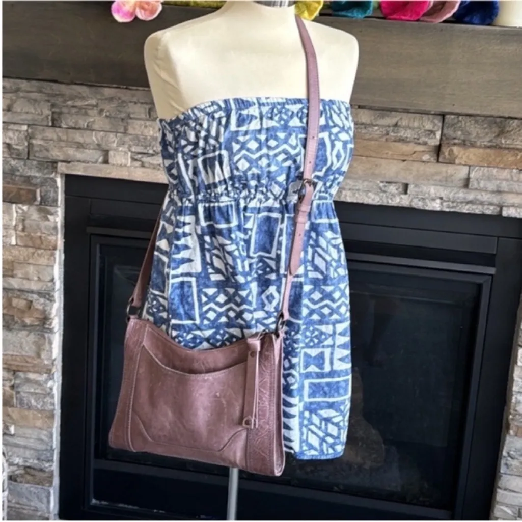 Reyn Spooner Blue Geometric Strapless Top Size L - Image 3