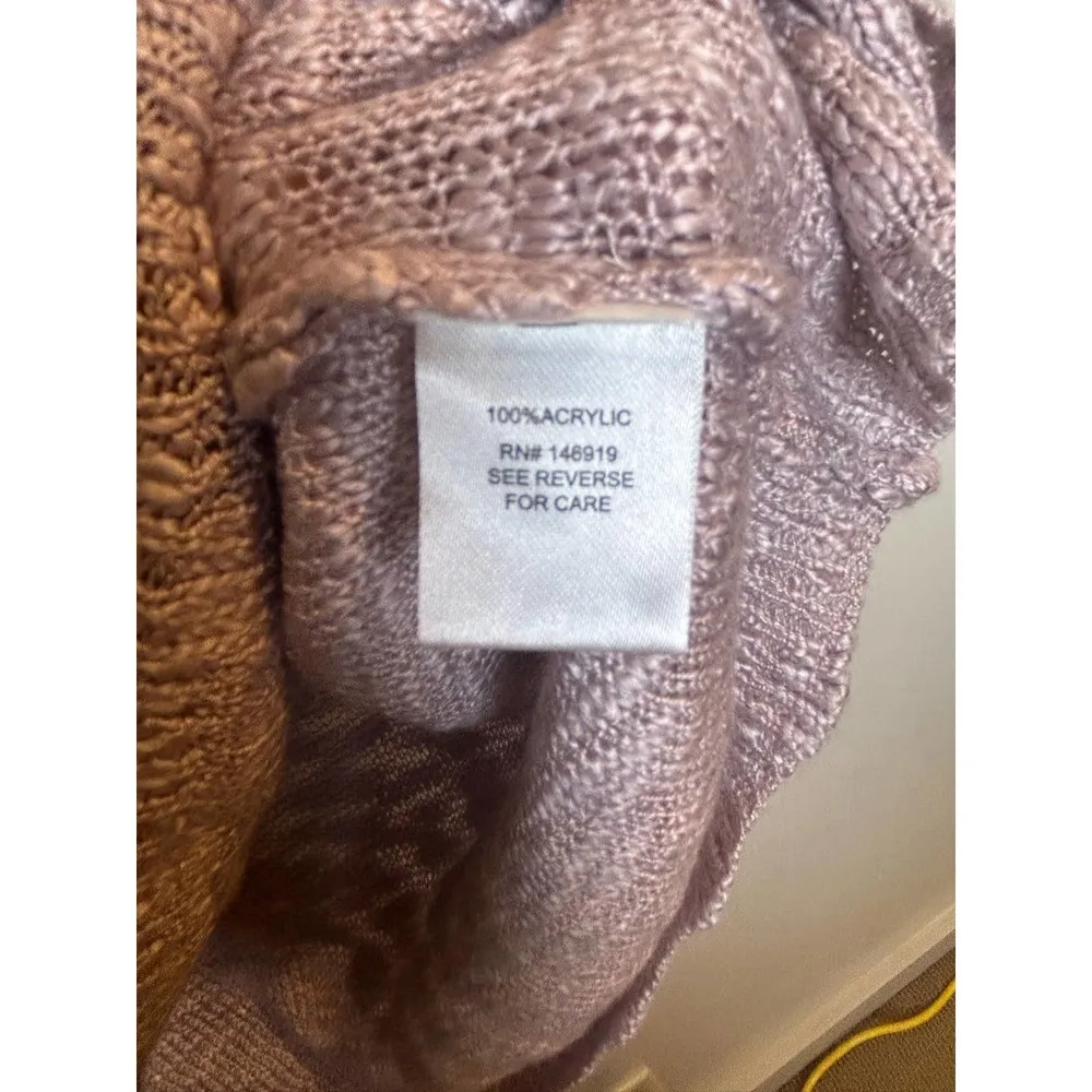 Cloud chaser V Neck Sweater Heathered Open Knit Cozy Layers - Image 6