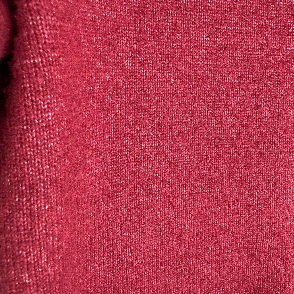 Abercrombie & Fitch Mock Neck Sweater Short Sleeve Cranberry NWOT Size XS - Image 4