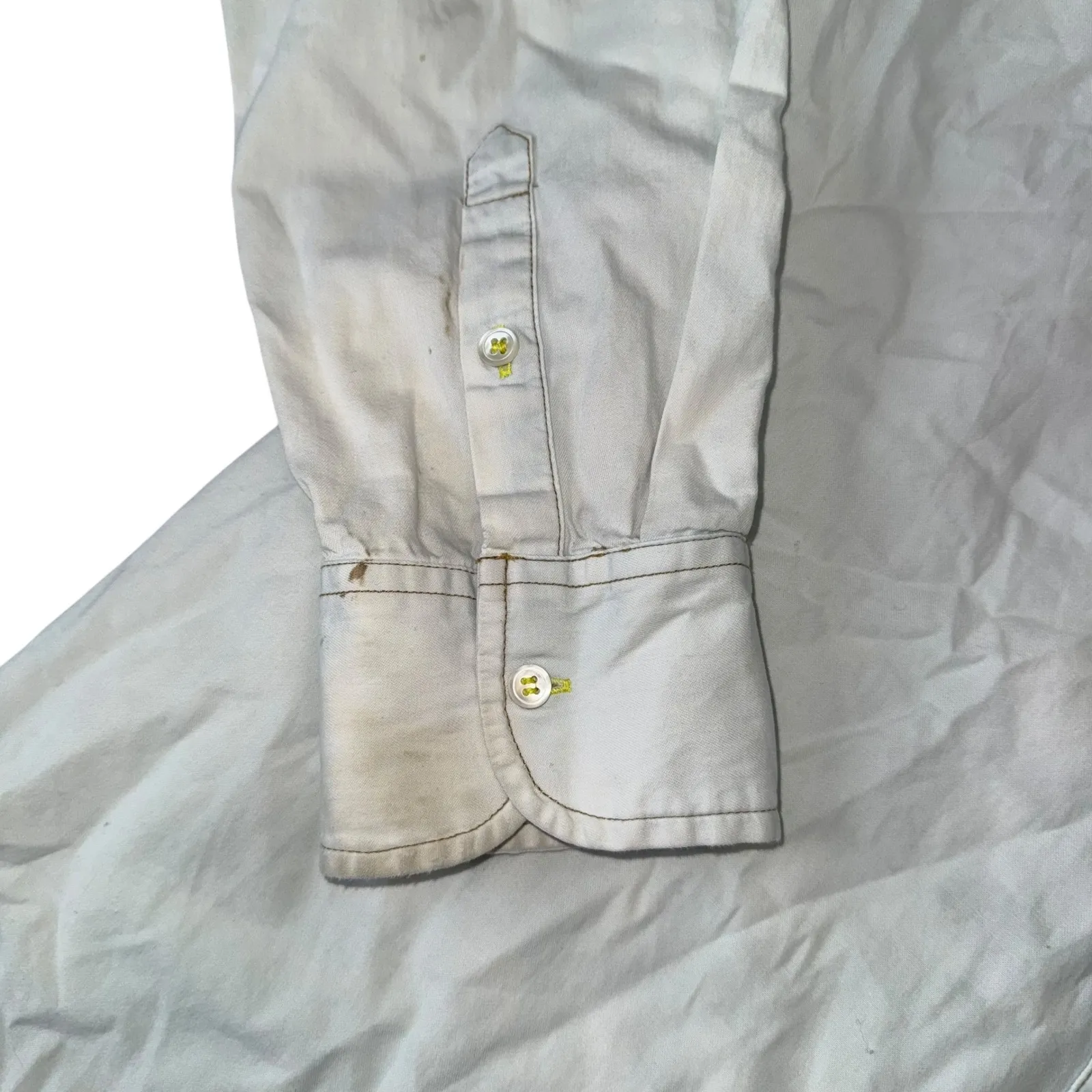 KERRI ROSENTHAL Womens Smiley Face Patches Heart Embroidered Button Up Shirt S White - Image 2