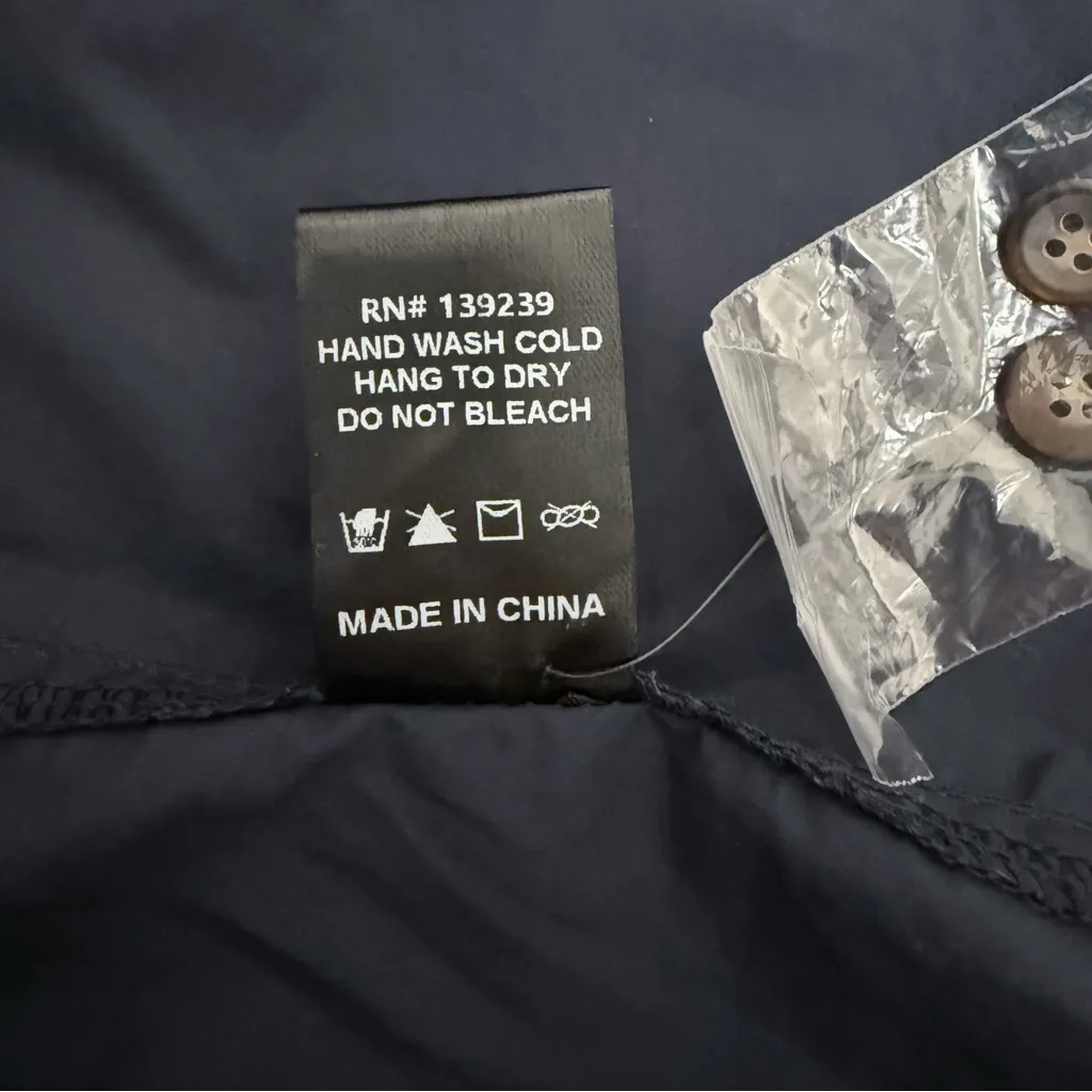 Tuckernuck Navy Blue Short Sleeve Button Up Napa Poplin Pocket Shift Dress Large - Image 9