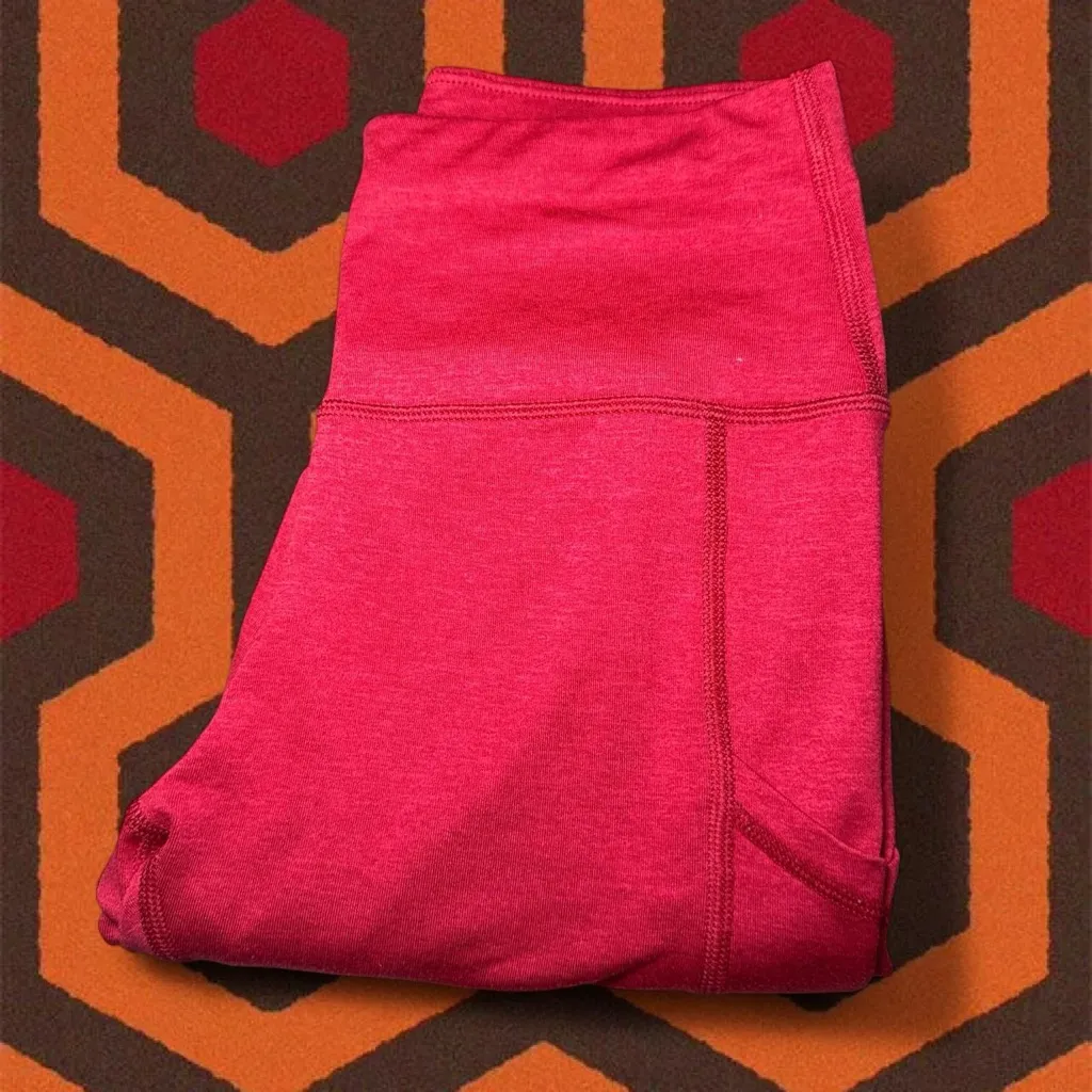 Aerie Women’s High-Waisted Yoga Activewear Bright Red Leggings - Image 8