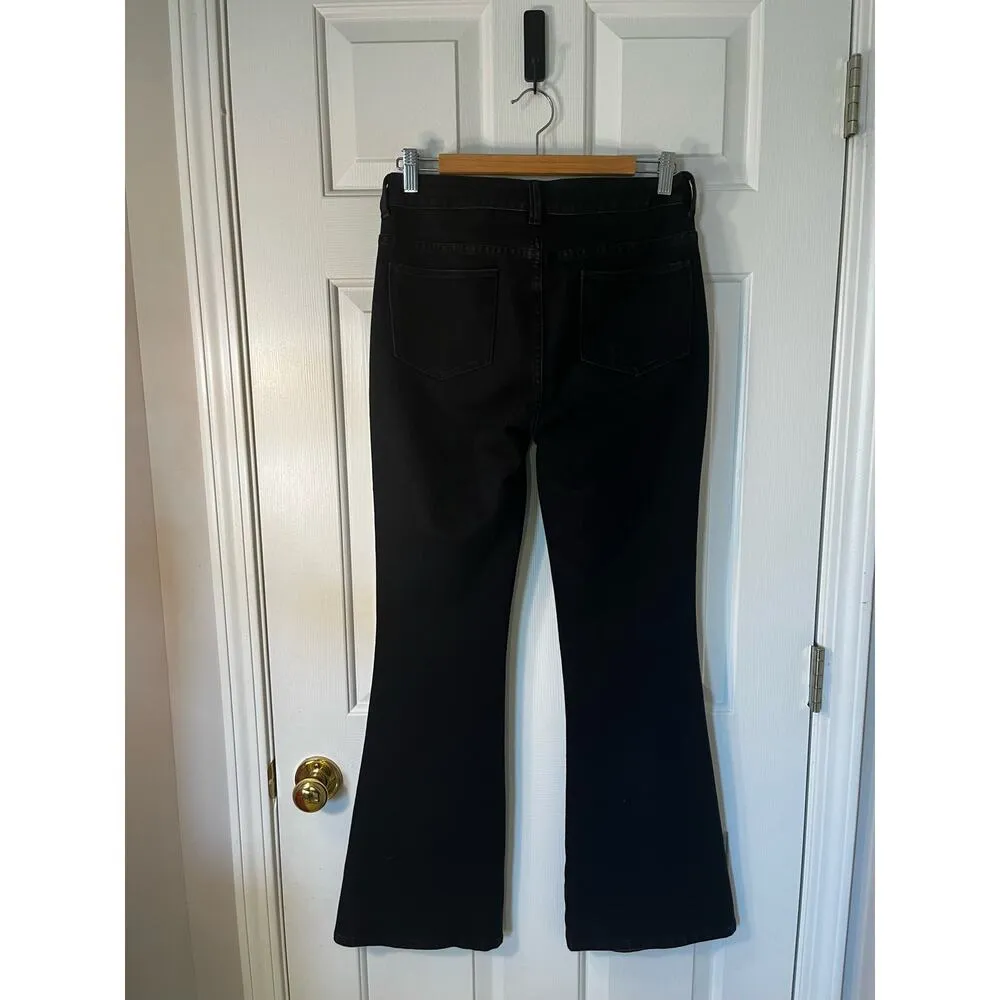 Soft Surroundings High Rise Flare Black Stretchy Jeans sz. XS - Image 2