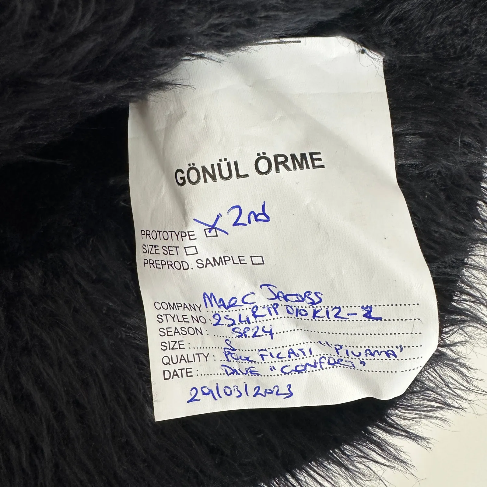 Marc Jacobs Hairy Grunge Pointed Sweater Cropped Black XS NEW Sample - Image 9