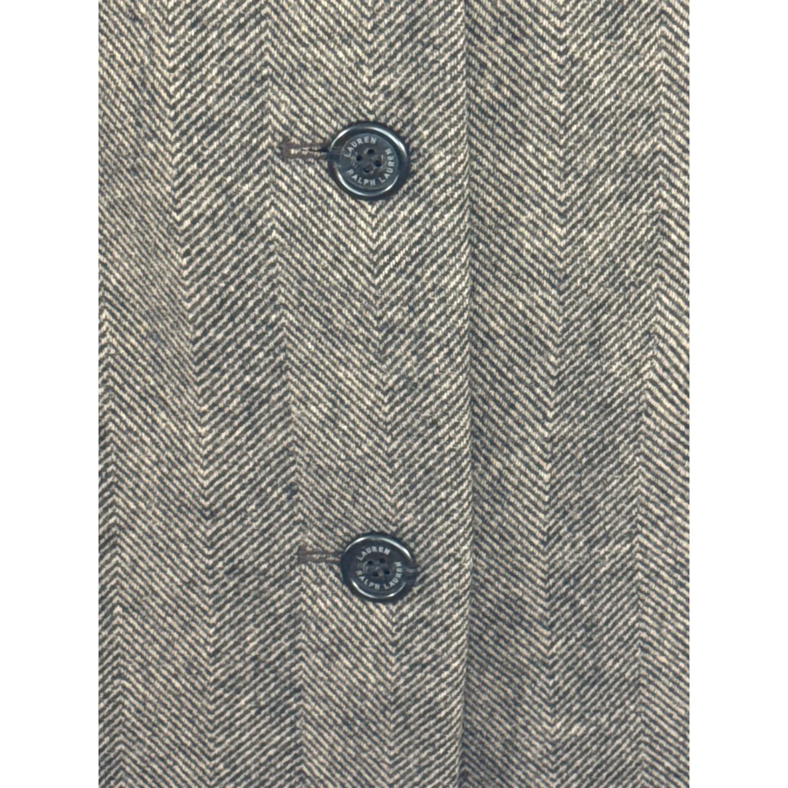 Lauren Ralph Lauren Herringbone Wool Blend Coat Women's Size 6 Preppy Cozy - Image 2