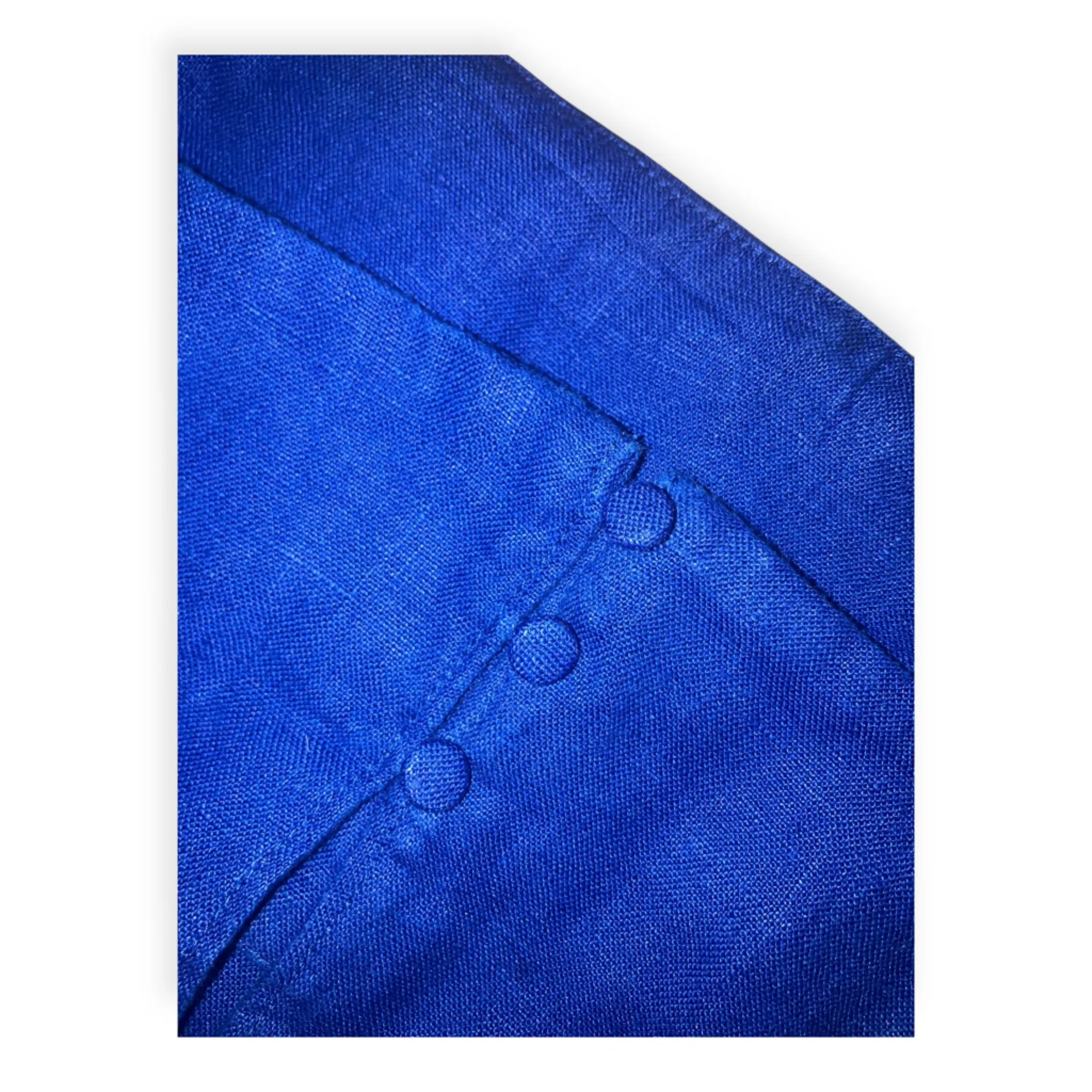 Madewell Womens Blue Curved-Neck Shell Tank in 100% Linen - Image 6