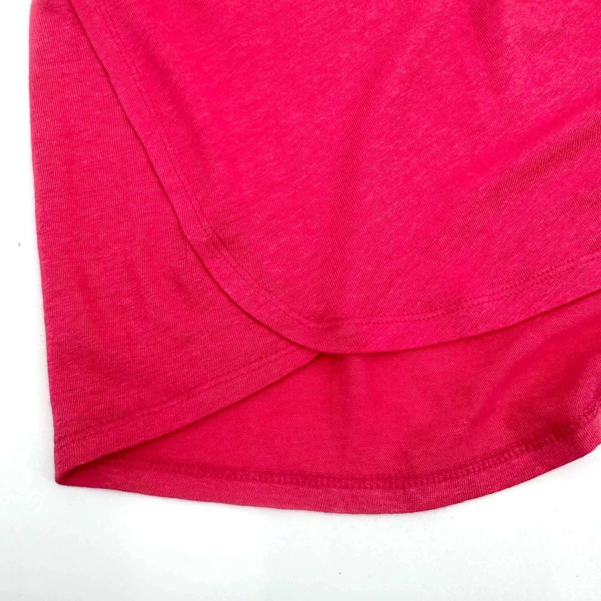 Nic + Zoe NZT Tee Womens M Linen Blend Pink Short Sleeve Tulip Hem Scoop Neck  - Image 9