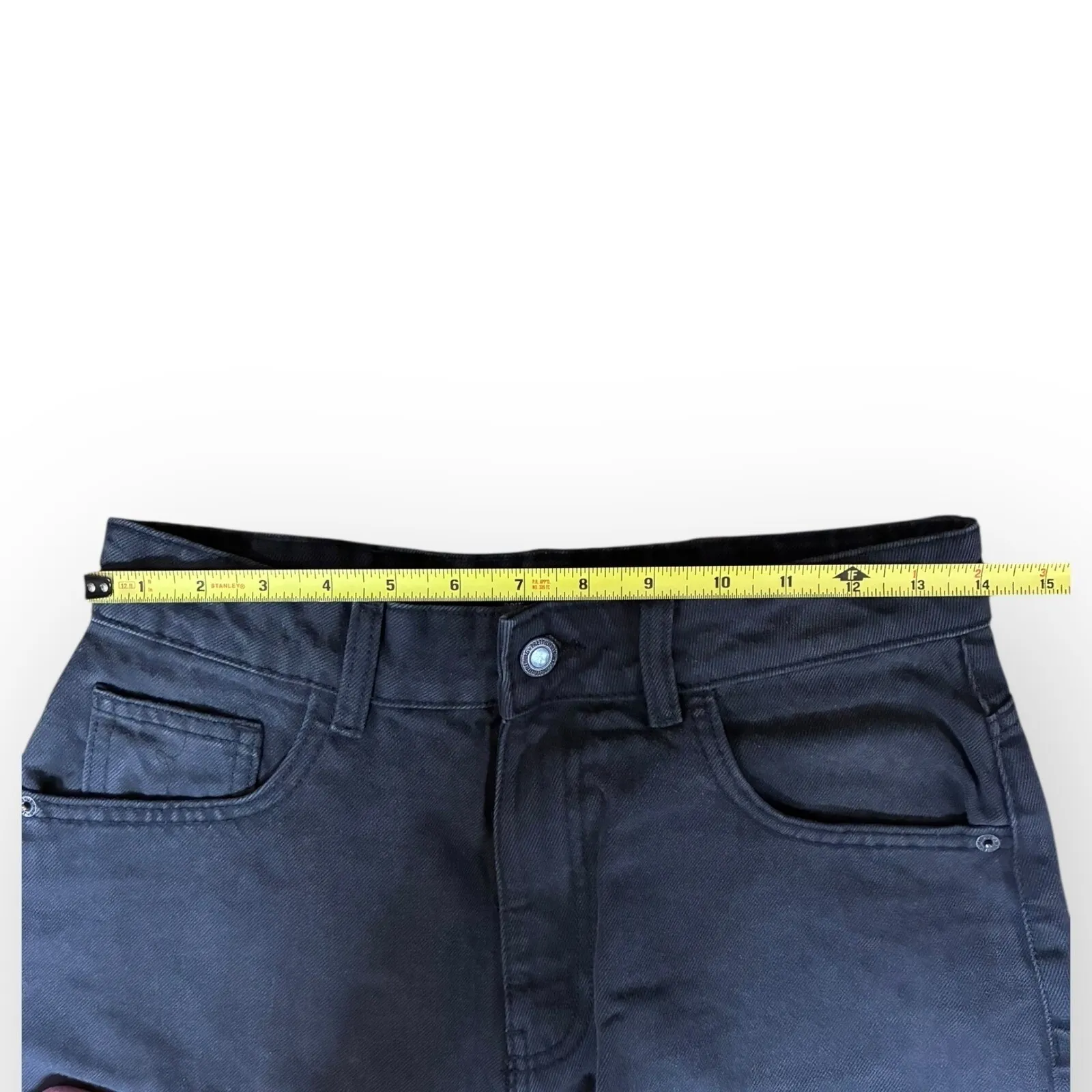 PrettyLittleThing Messy Girl Ripped Knee Boyfriend Jeans Washed Black Size US 4 - Image 5