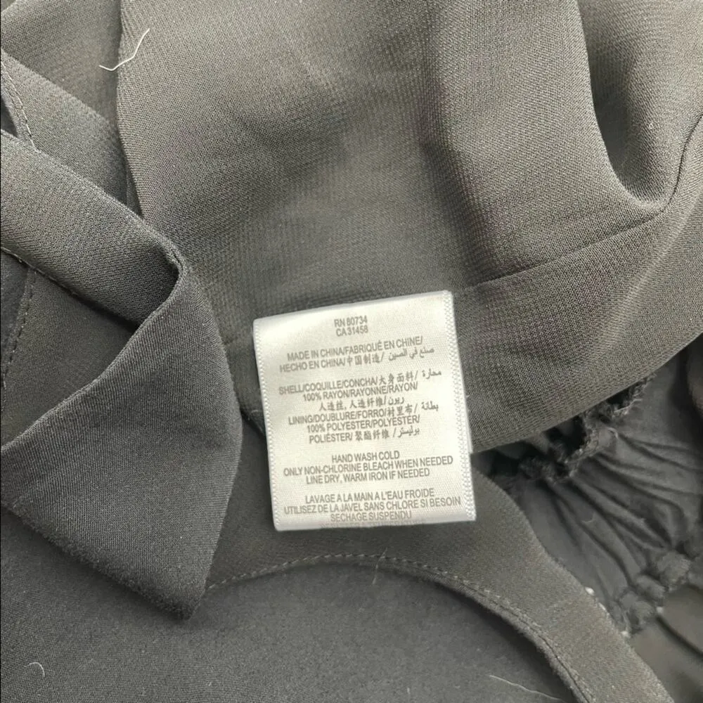 BCBGENERATION Romper Black Tie Waist Summer Casual Comfy Lounge Size Medium - Image 11