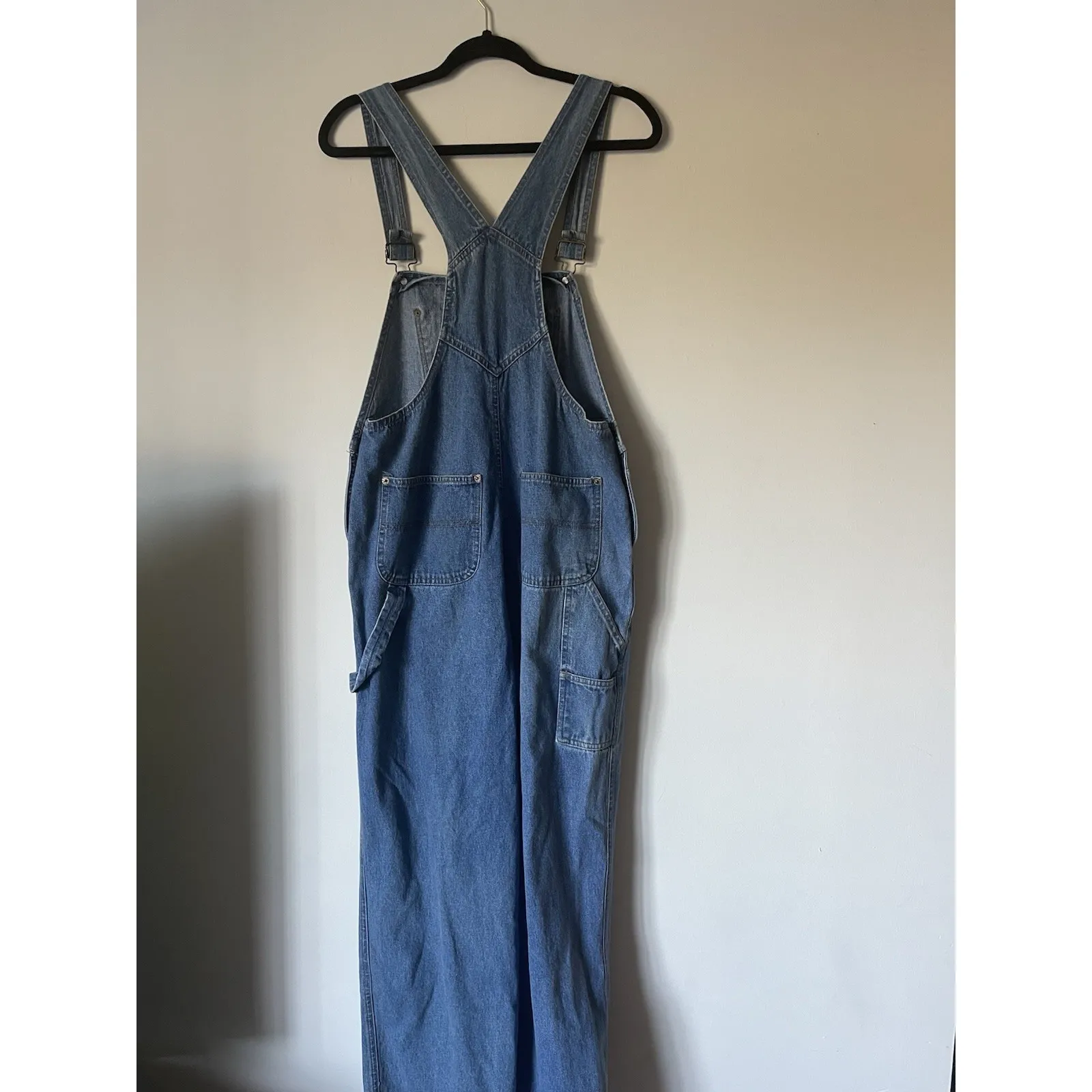 Vintage 90s Pooh Disney Winnie the Pooh/Tigger Farmer Jean Overalls Women's M - Image 2